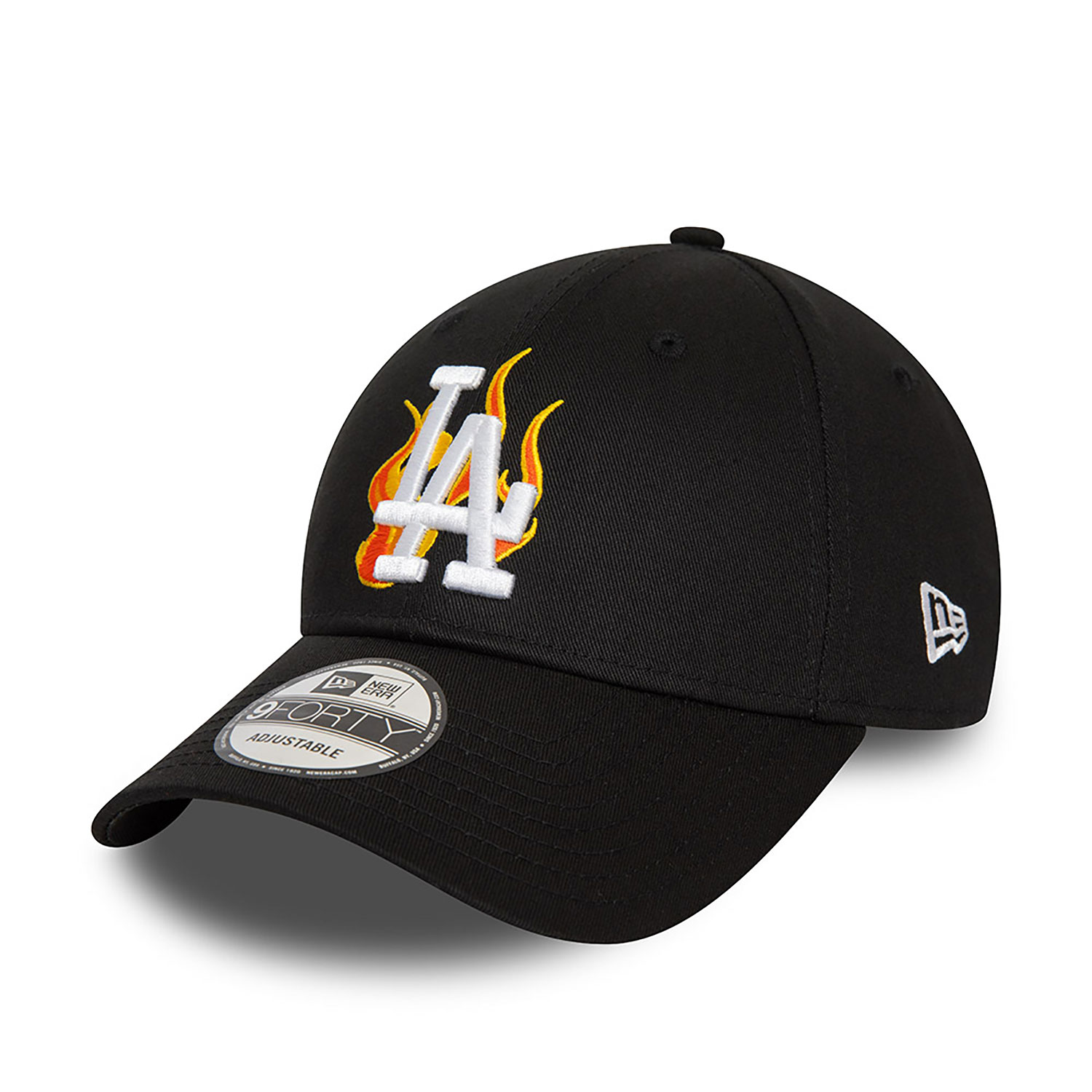 LA Dodgers MLB Flame Black 9FORTY Adjustable Cap