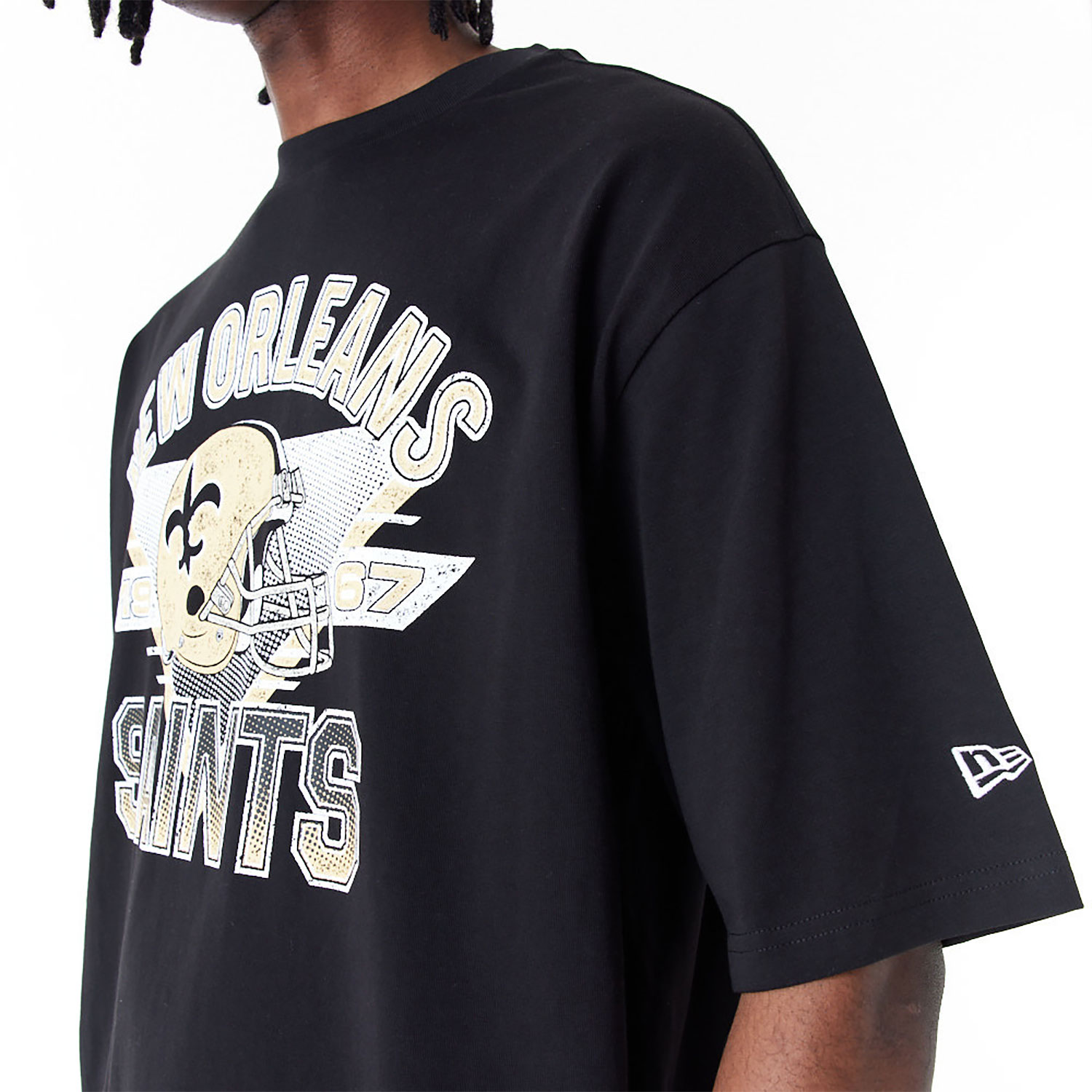 New Orleans Saints NFL Black Oversized T-Shirt