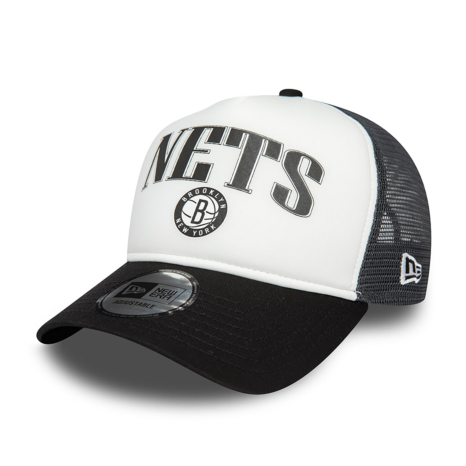 Brooklyn Nets NBA Retro Grey E-Frame Trucker Cap