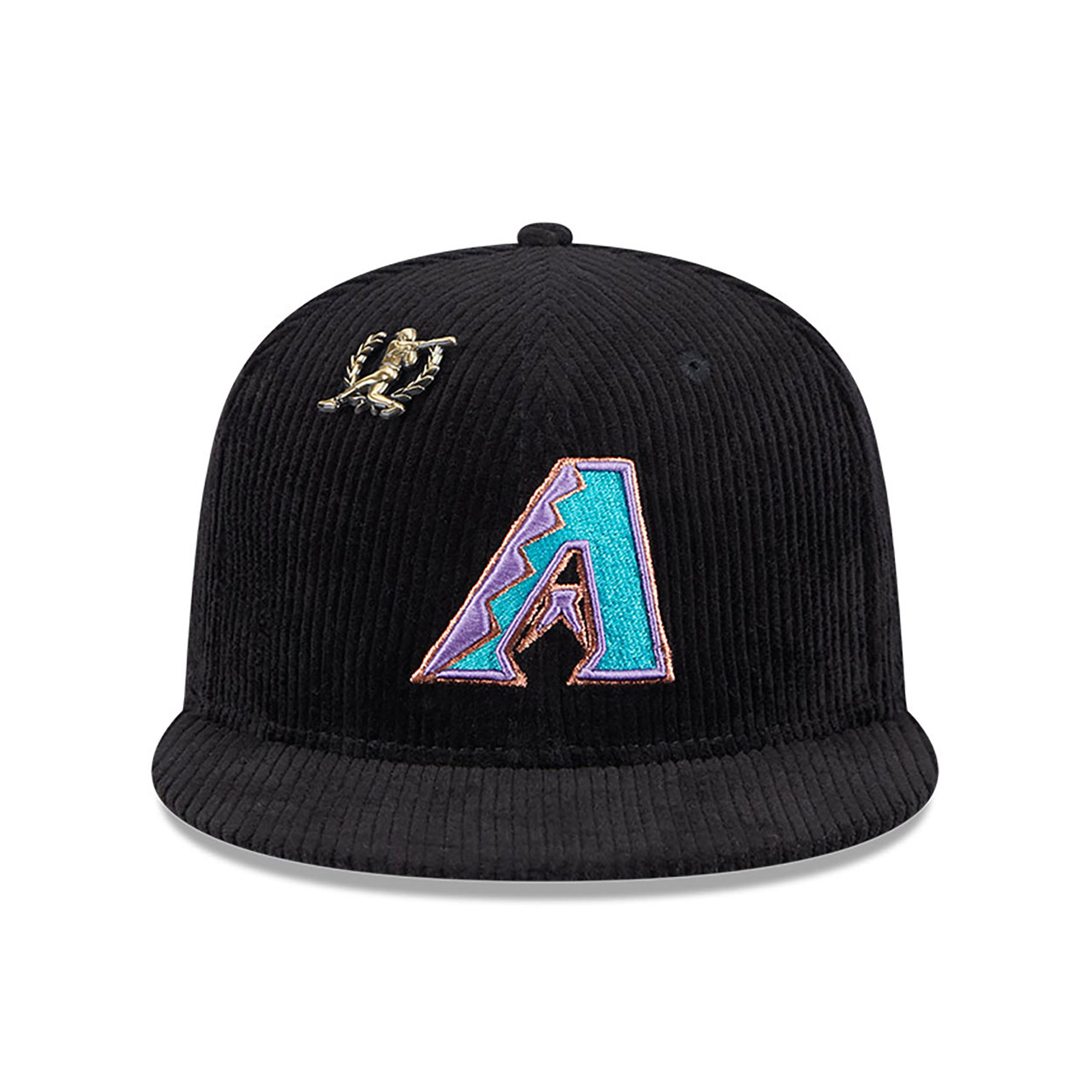 Arizona Diamondbacks Letterman Pin Cord Black 59FIFTY Fitted Cap