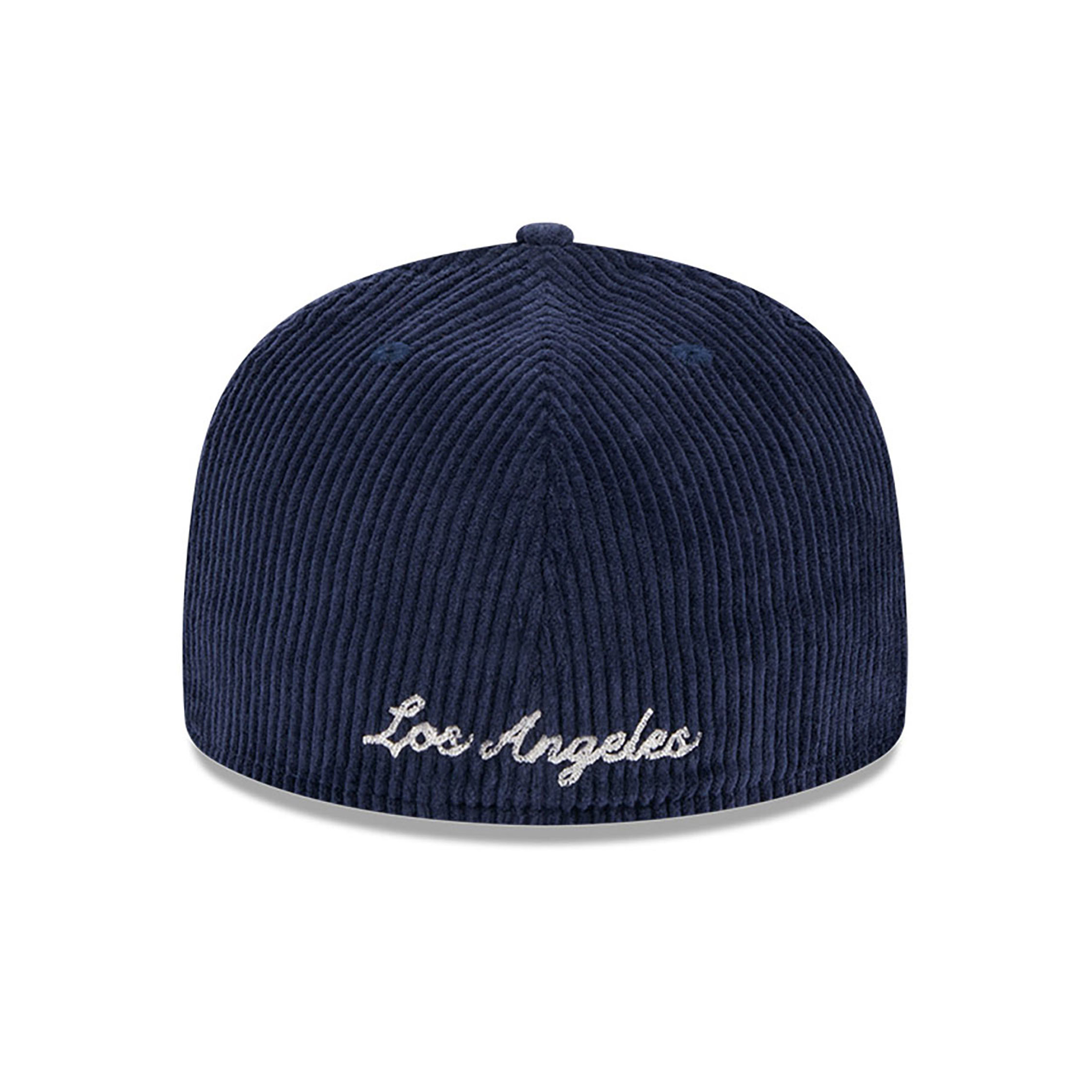 LA Dodgers Letterman Pin Cord Navy 59FIFTY Fitted Cap