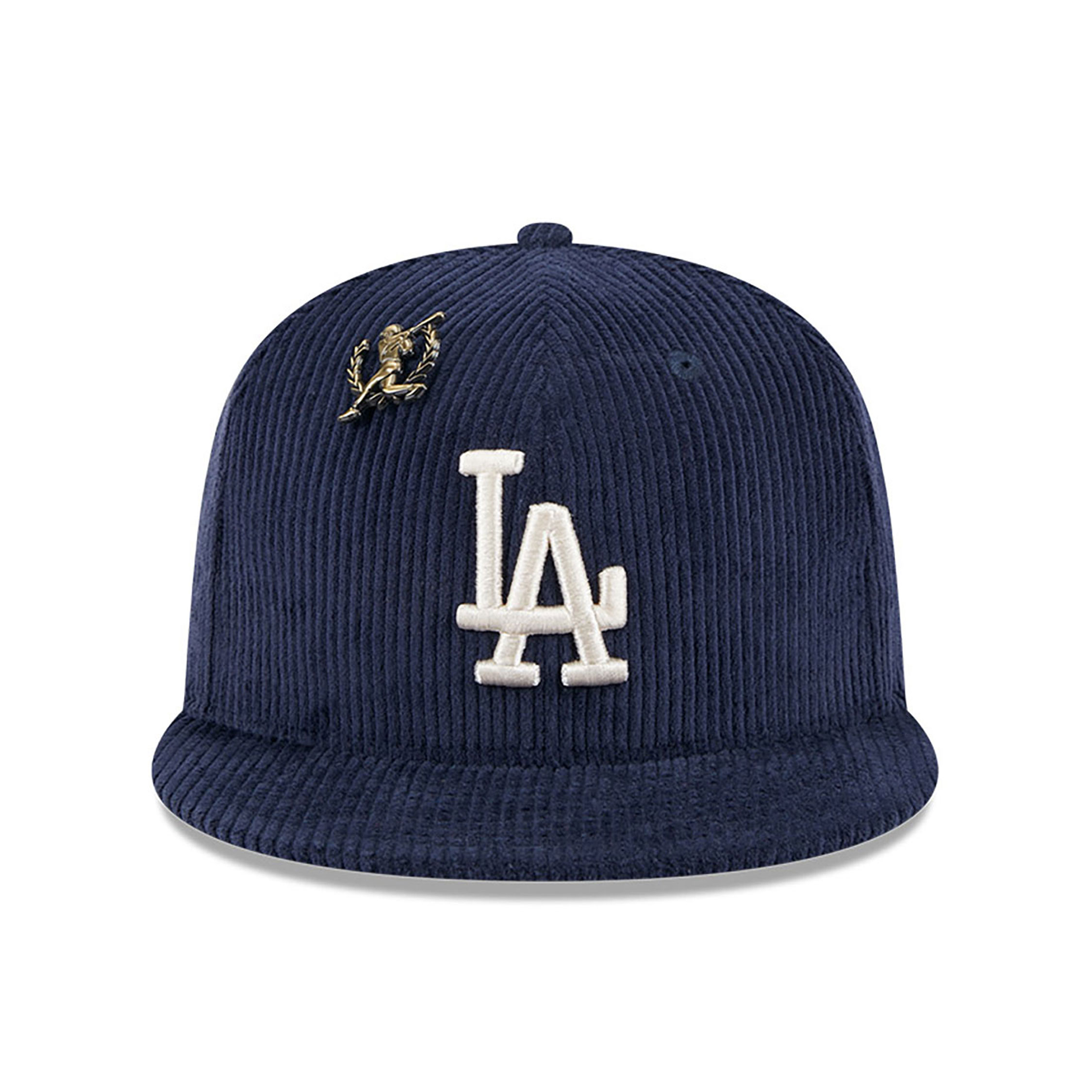 LA Dodgers Letterman Pin Cord Navy 59FIFTY Fitted Cap