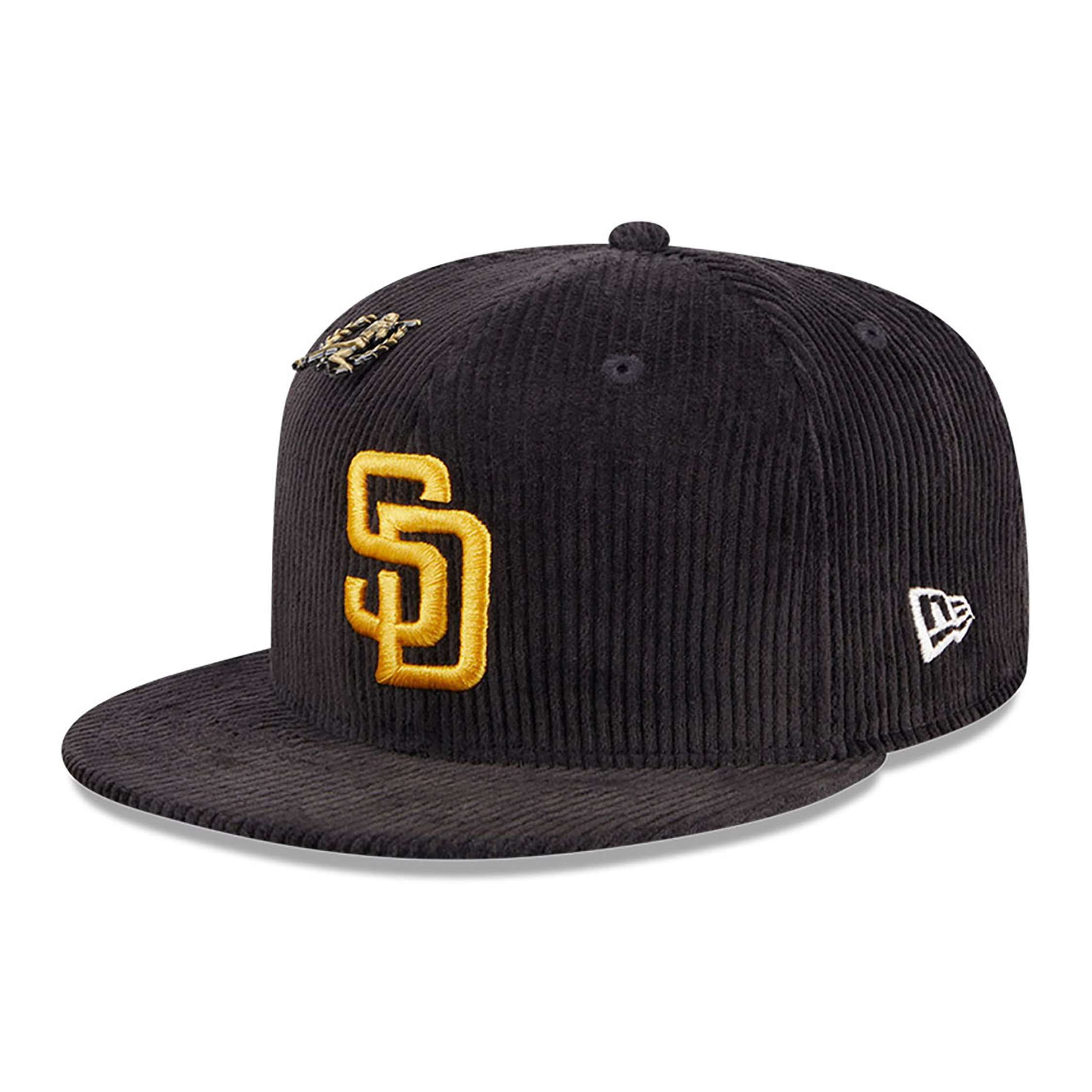 San Diego Padres Letterman Pin Cord Dark Brown 59FIFTY Fitted Cap
