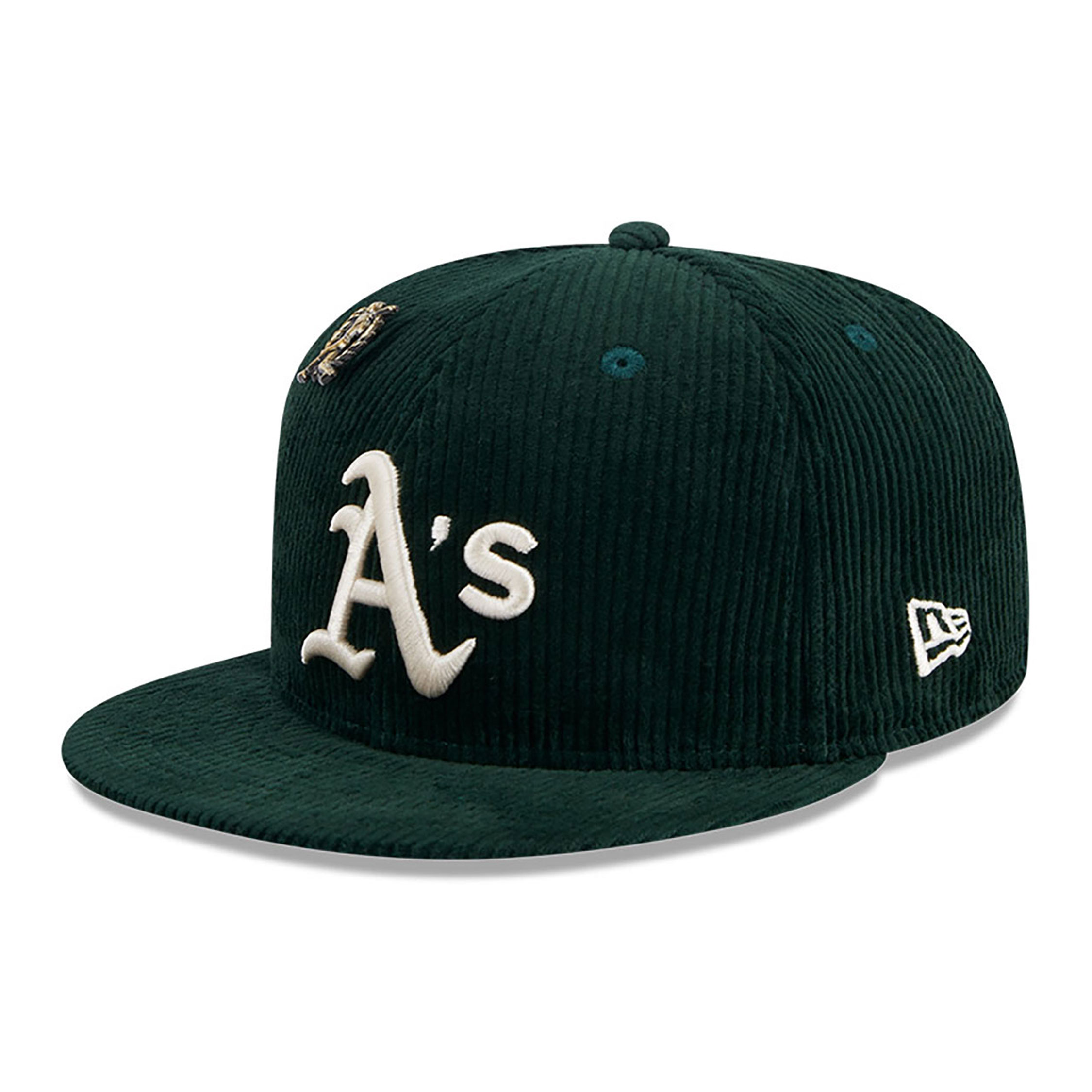 Oakland Athletics Letterman Pin Cord Dark Green 59FIFTY Fitted Cap