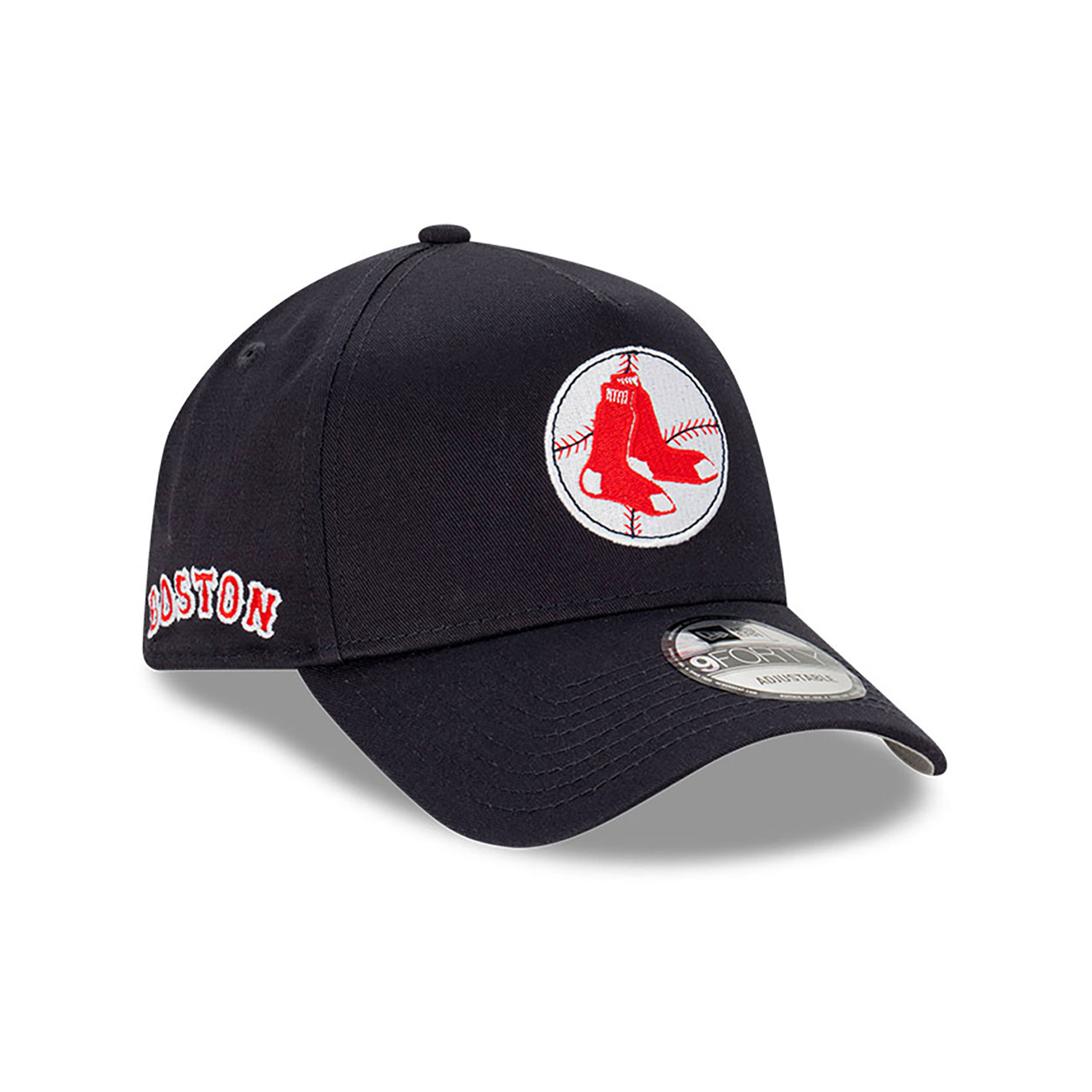 Boston Red Sox Cooperstown Wordmark Navy 9FORTY A-Frame Adjustable Cap