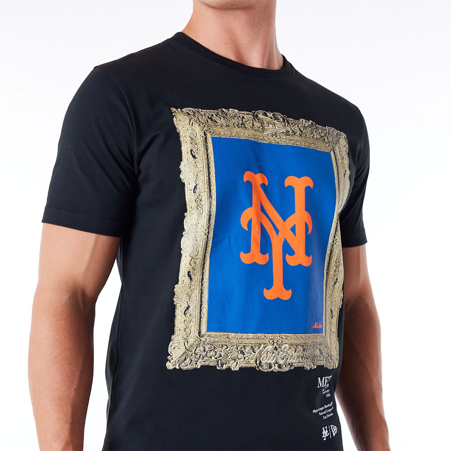 New York Mets Curated Customs Black T-Shirt