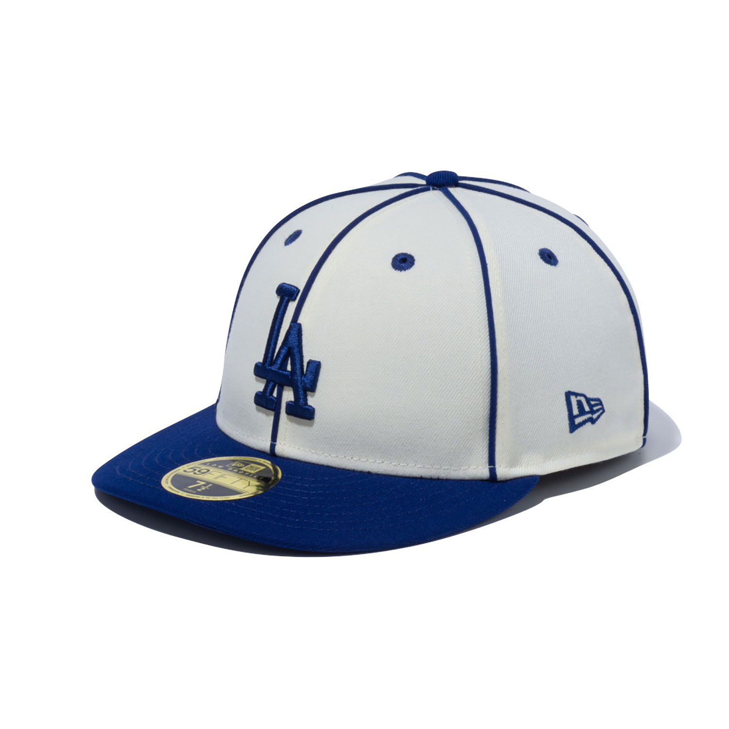 LA Dodgers Japan MLB Piping White Low Profile 59FIFTY Fitted Cap