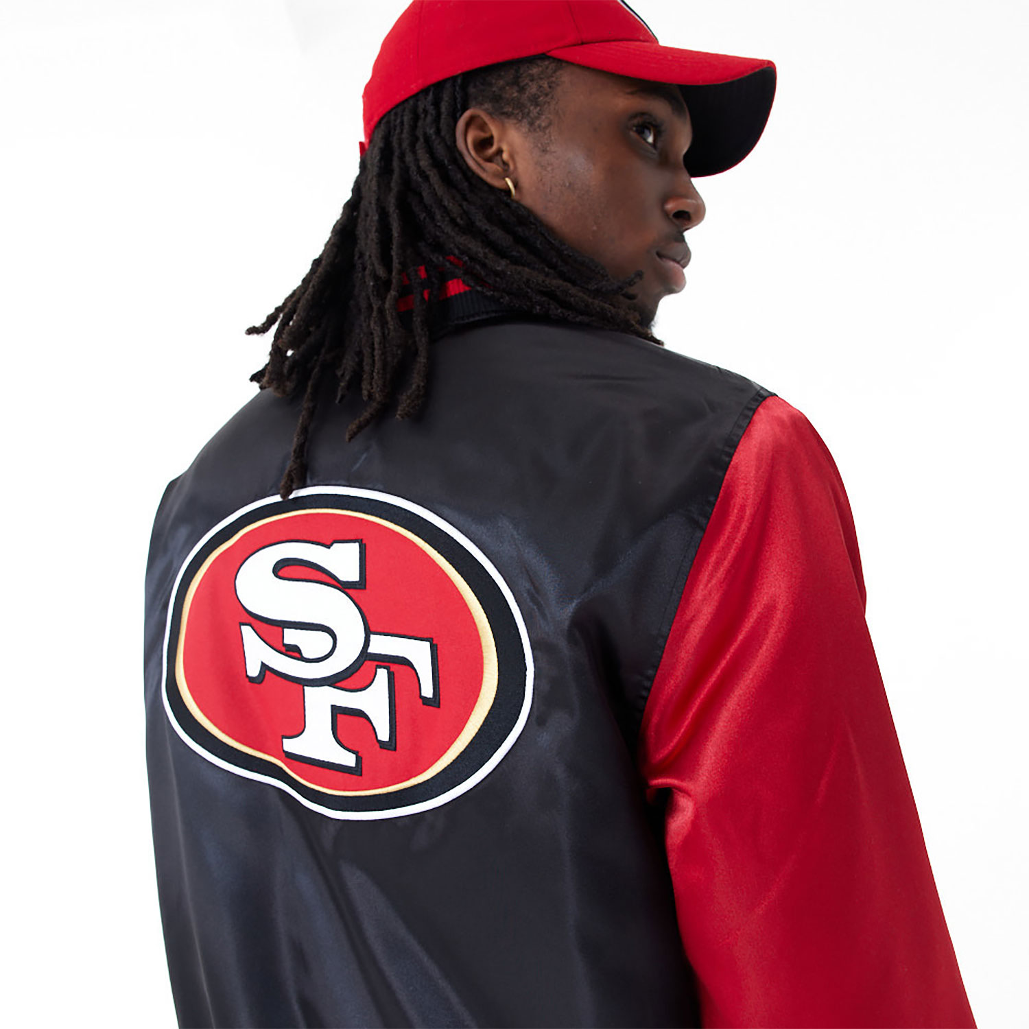 San Francisco 49Ers NFL Satin Black Bomber Jacket
