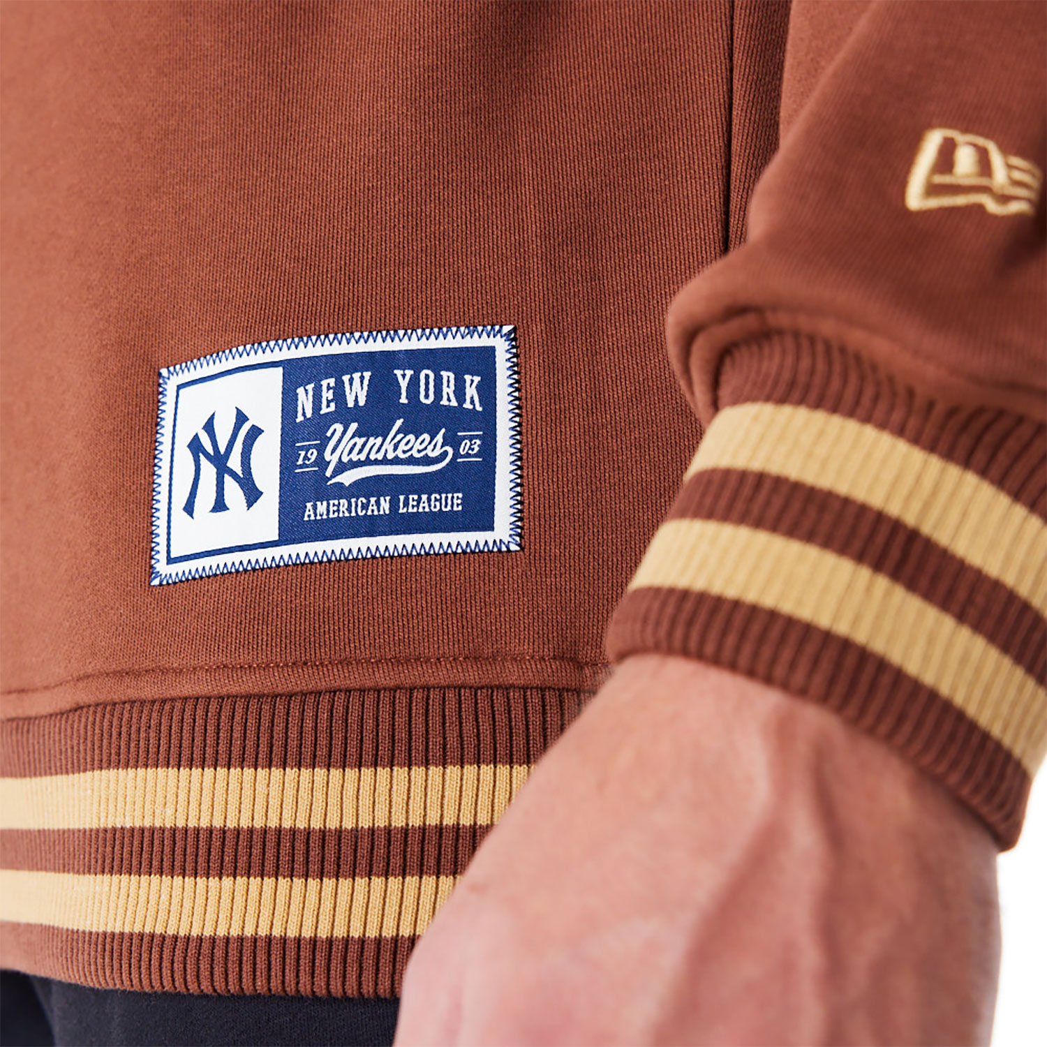 New York Yankees Letterman Classic Dark Brown Crew Neck Sweatshirt