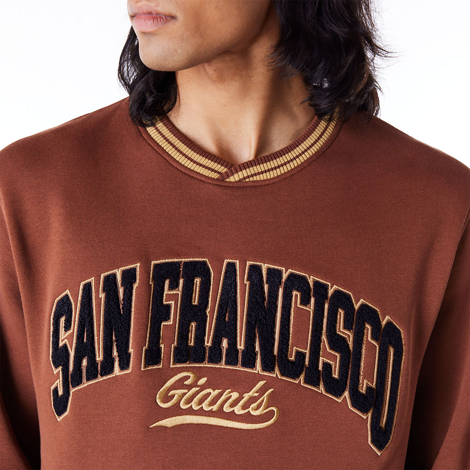 San Francisco Giants Letterman Classic Dark Brown Crew Neck Sweatshirt