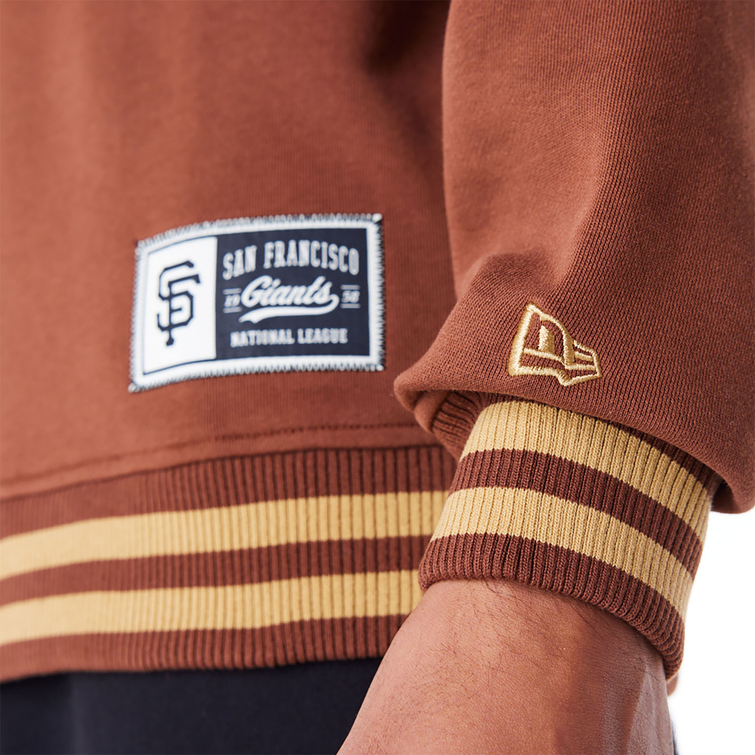 San Francisco Giants Letterman Classic Dark Brown Crew Neck Sweatshirt