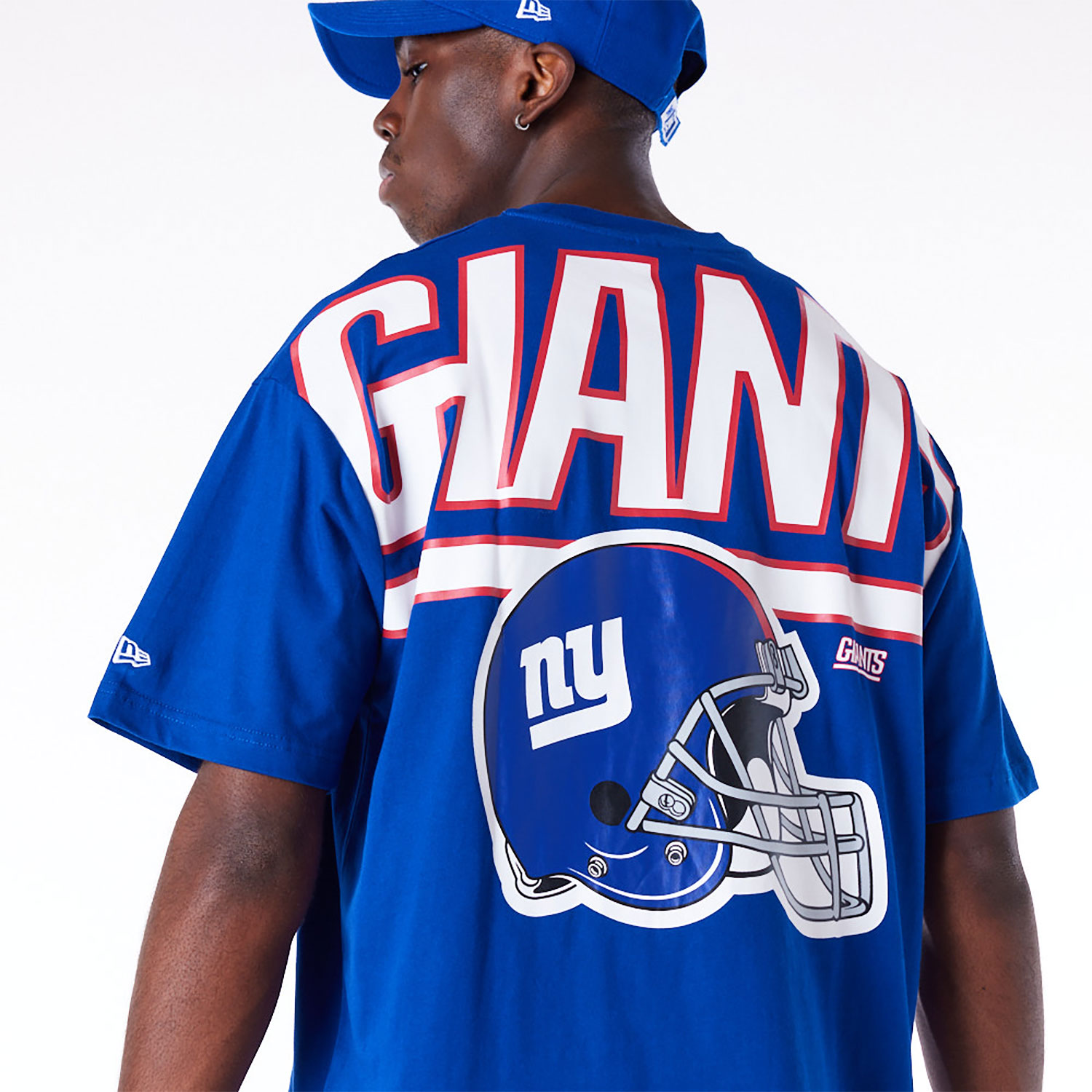 New York Giants Oversized Logo Essential Blue T-Shirt