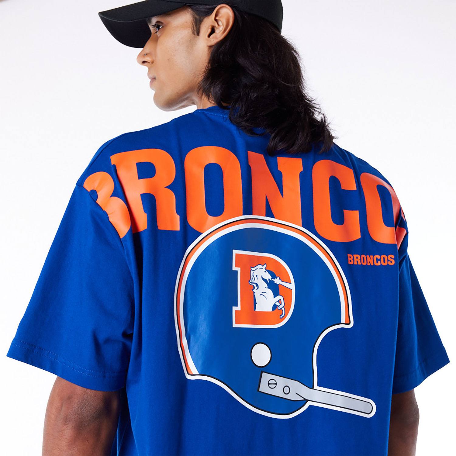 Denver Broncos Oversized Logo Essential Blue T-Shirt