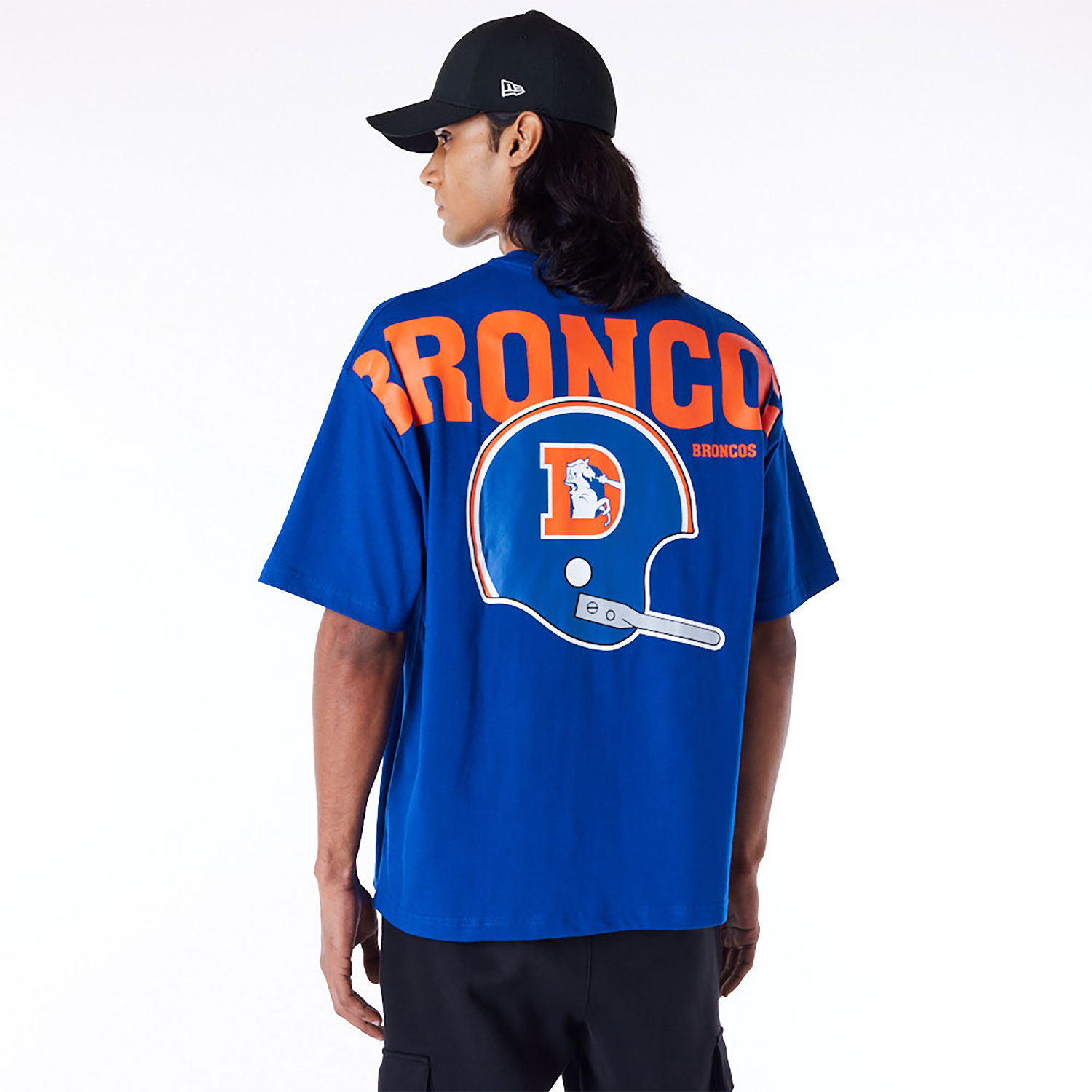 Denver Broncos Oversized Logo Essential Blue T-Shirt