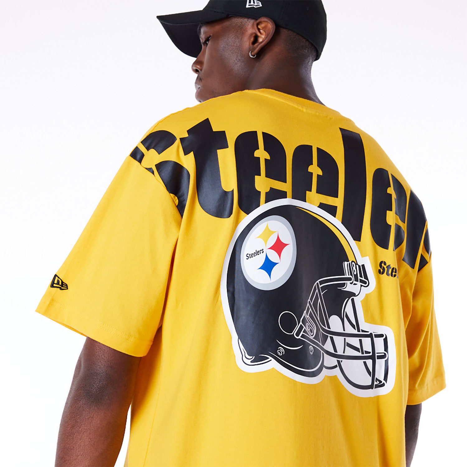 Pittsburgh Steelers Oversized Logo Essential Yellow T-Shirt