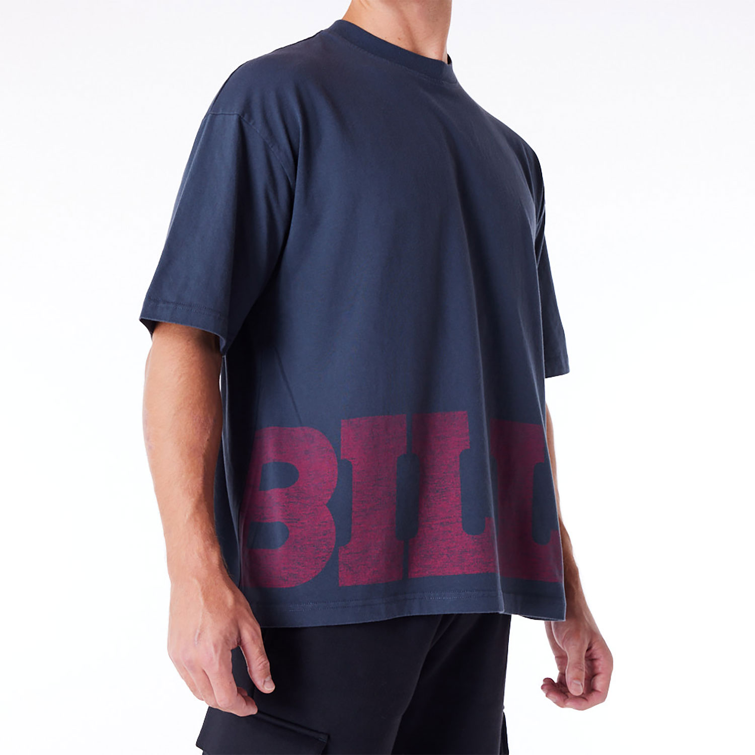 Buffalo Bills Oversized Logo Essential Black T-Shirt