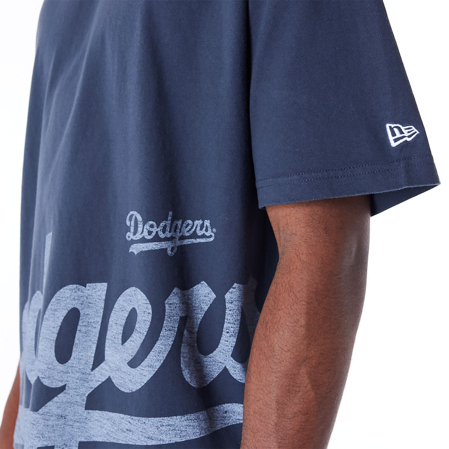 LA Dodgers Oversized Logo Essential Black T-Shirt