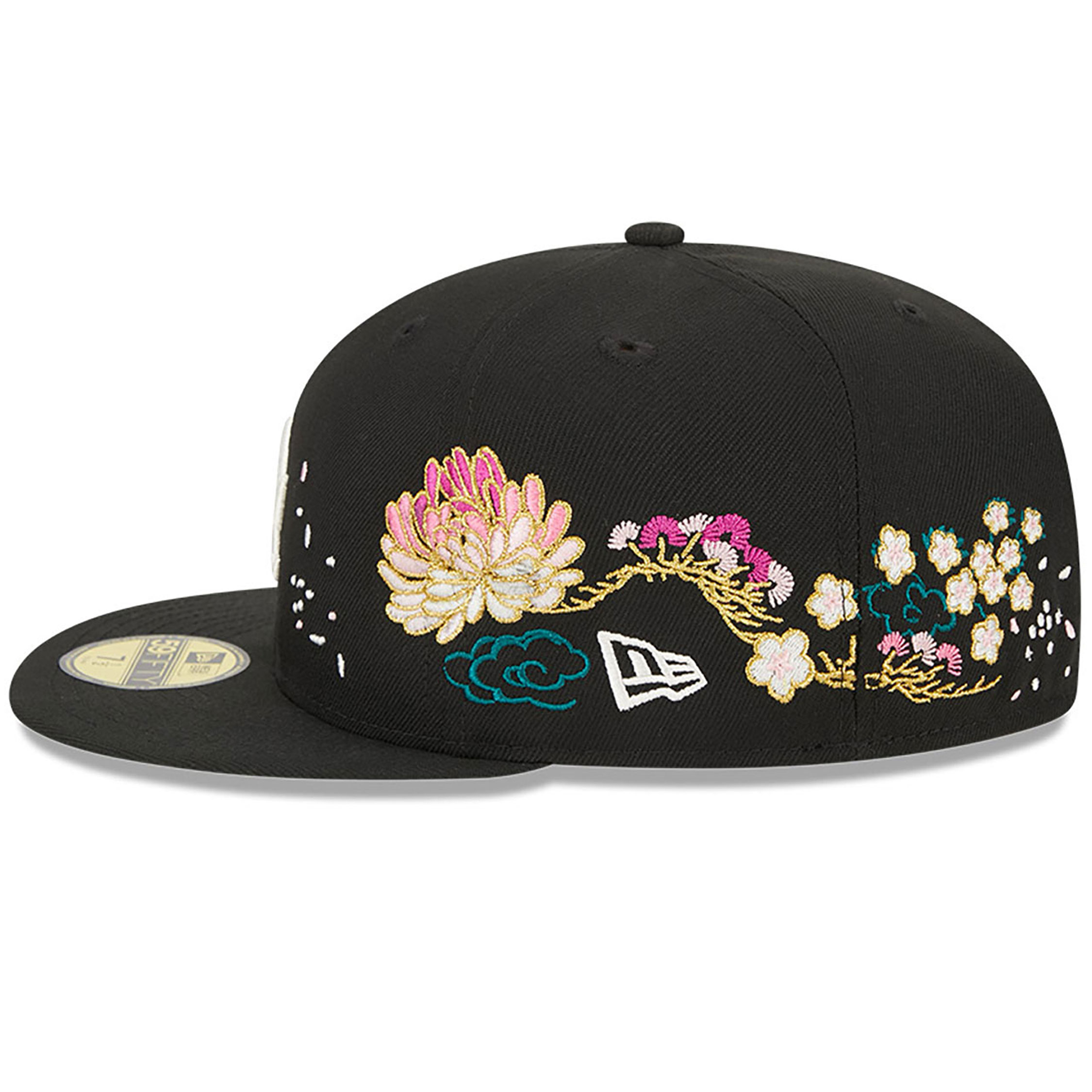 LA Dodgers Cherry Blossom Black 59FIFTY Fitted Cap