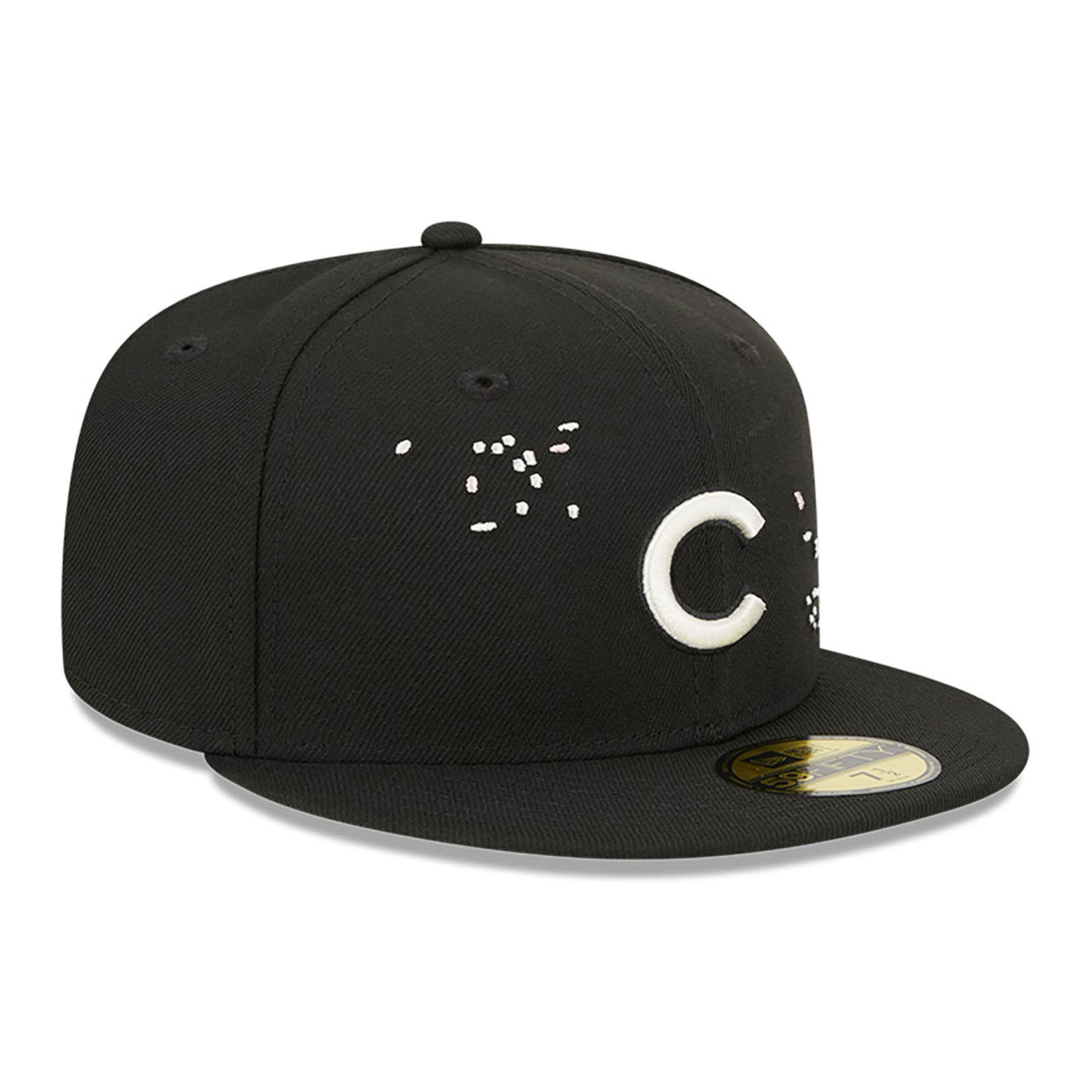 Chicago Cubs Cherry Blossom Black 59FIFTY Fitted Cap