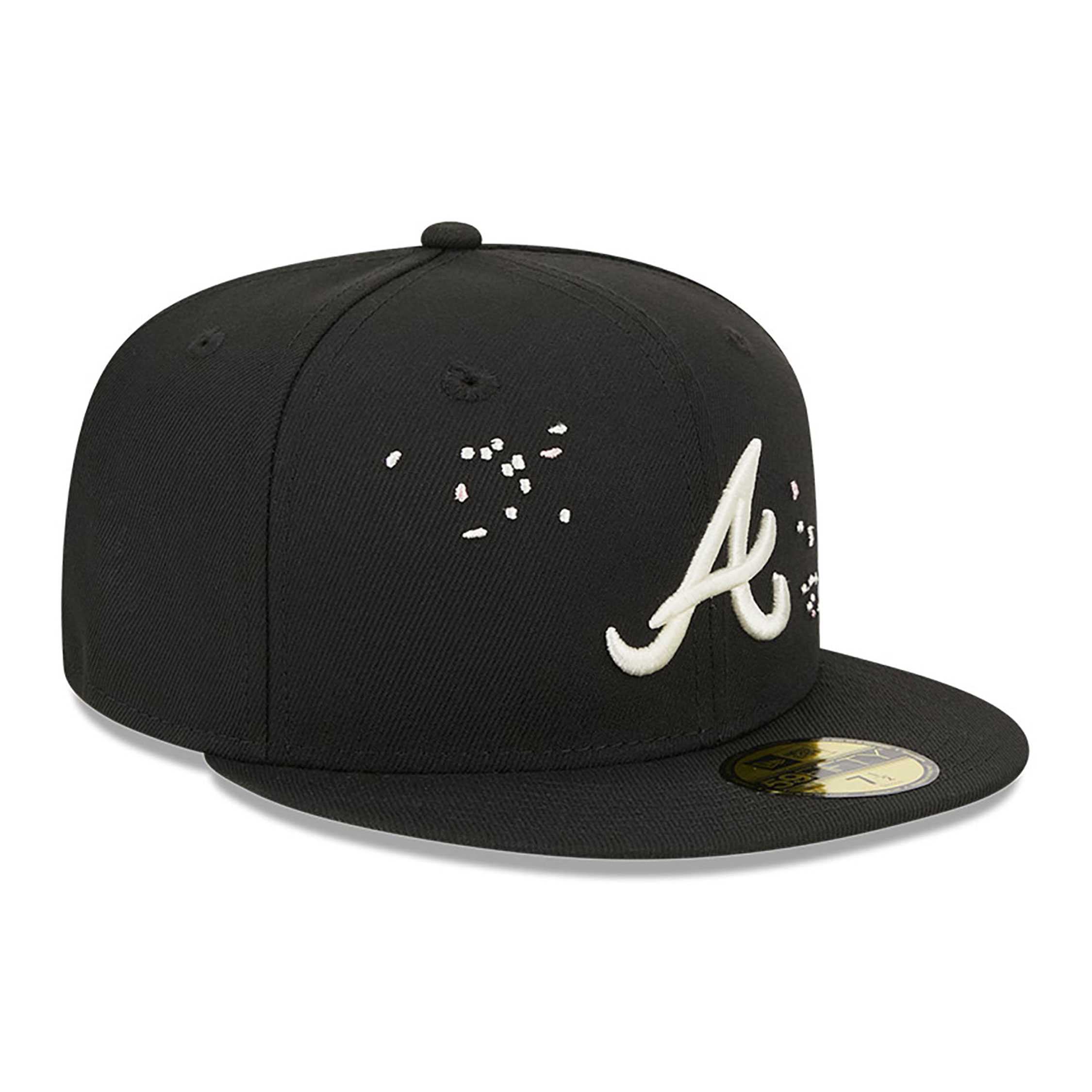 Atlanta Braves Cherry Blossom Black 59FIFTY Fitted Cap