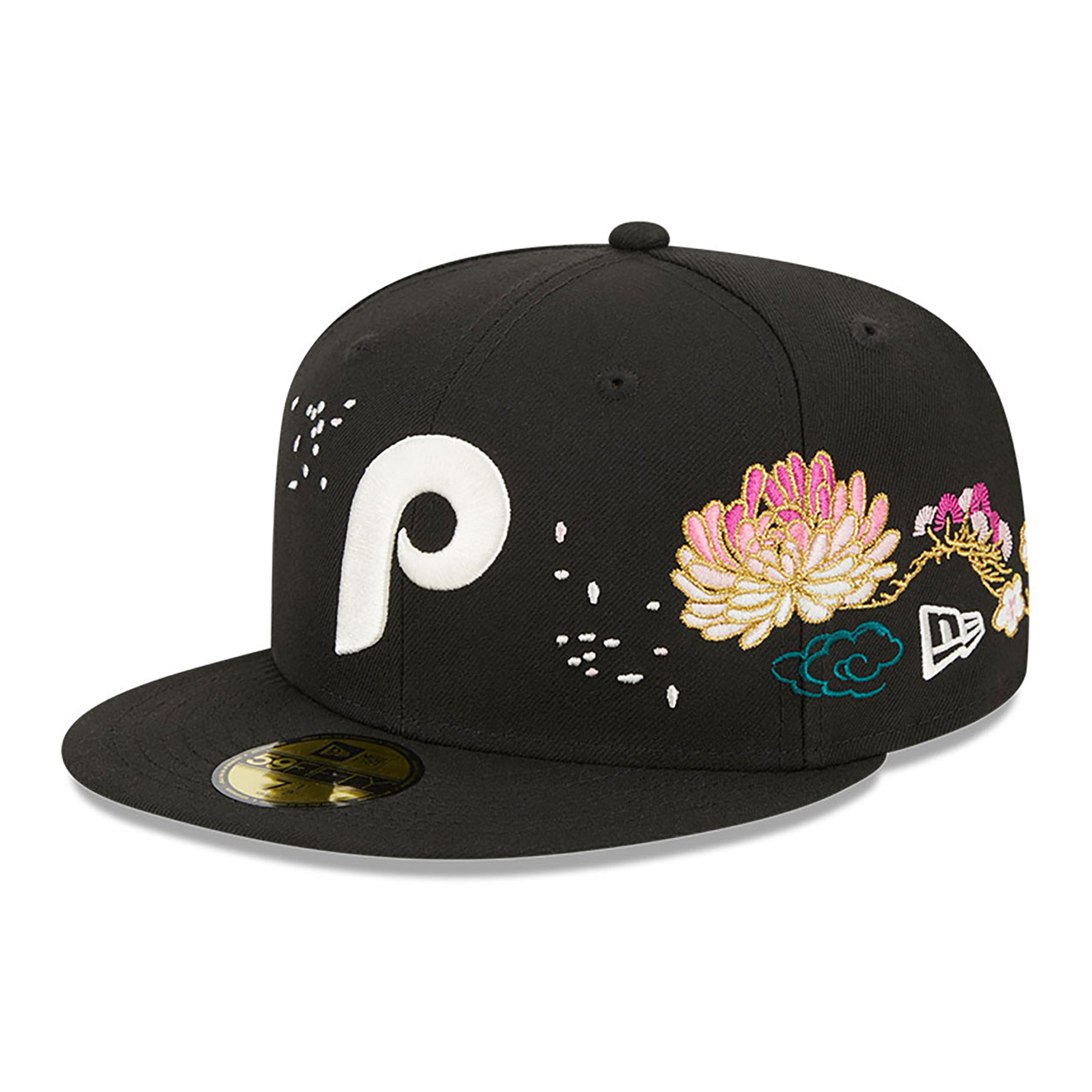 Philadelphia Phillies Cherry Blossom Black 59FIFTY Fitted Cap