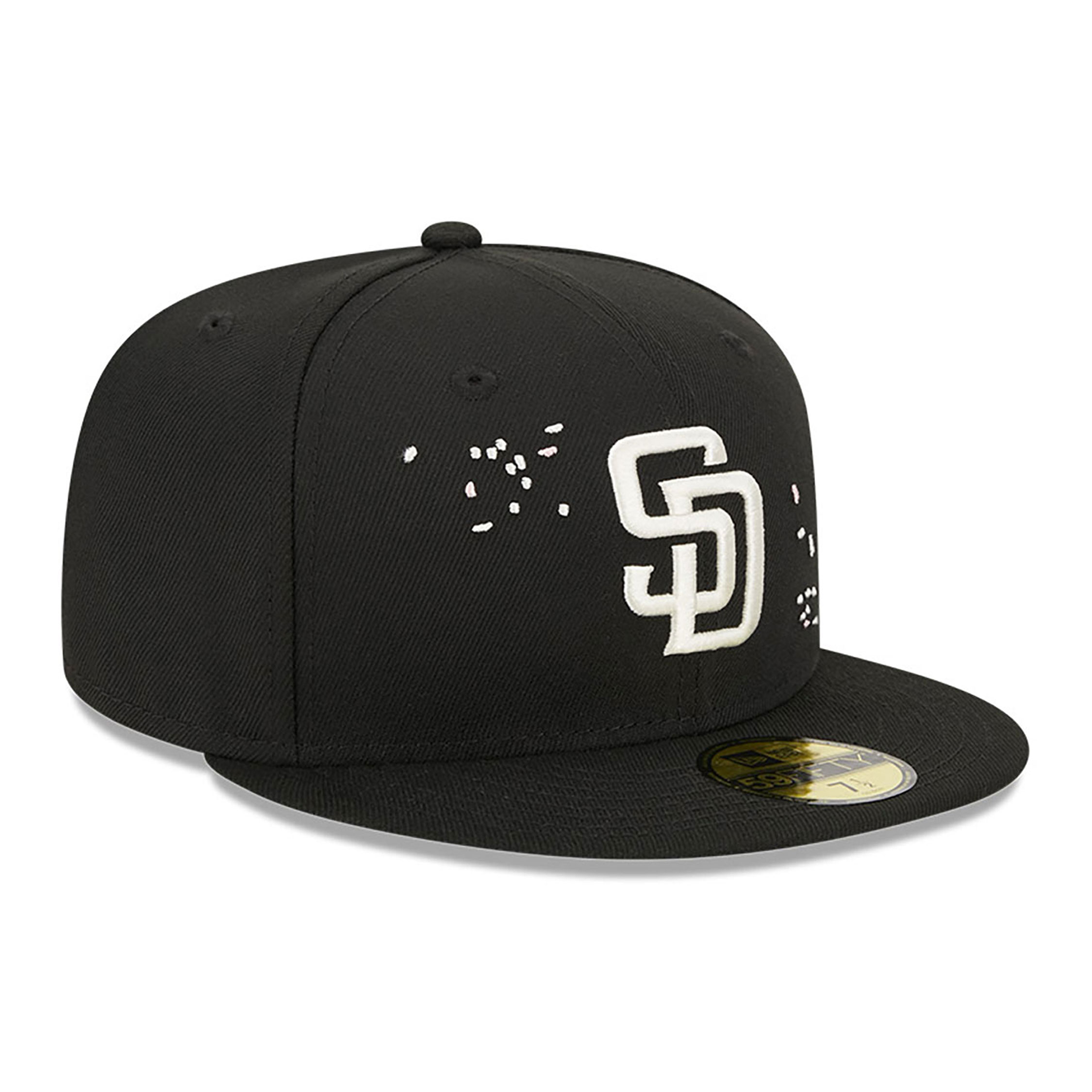 San Diego Padres Cherry Blossom Black 59FIFTY Fitted Cap