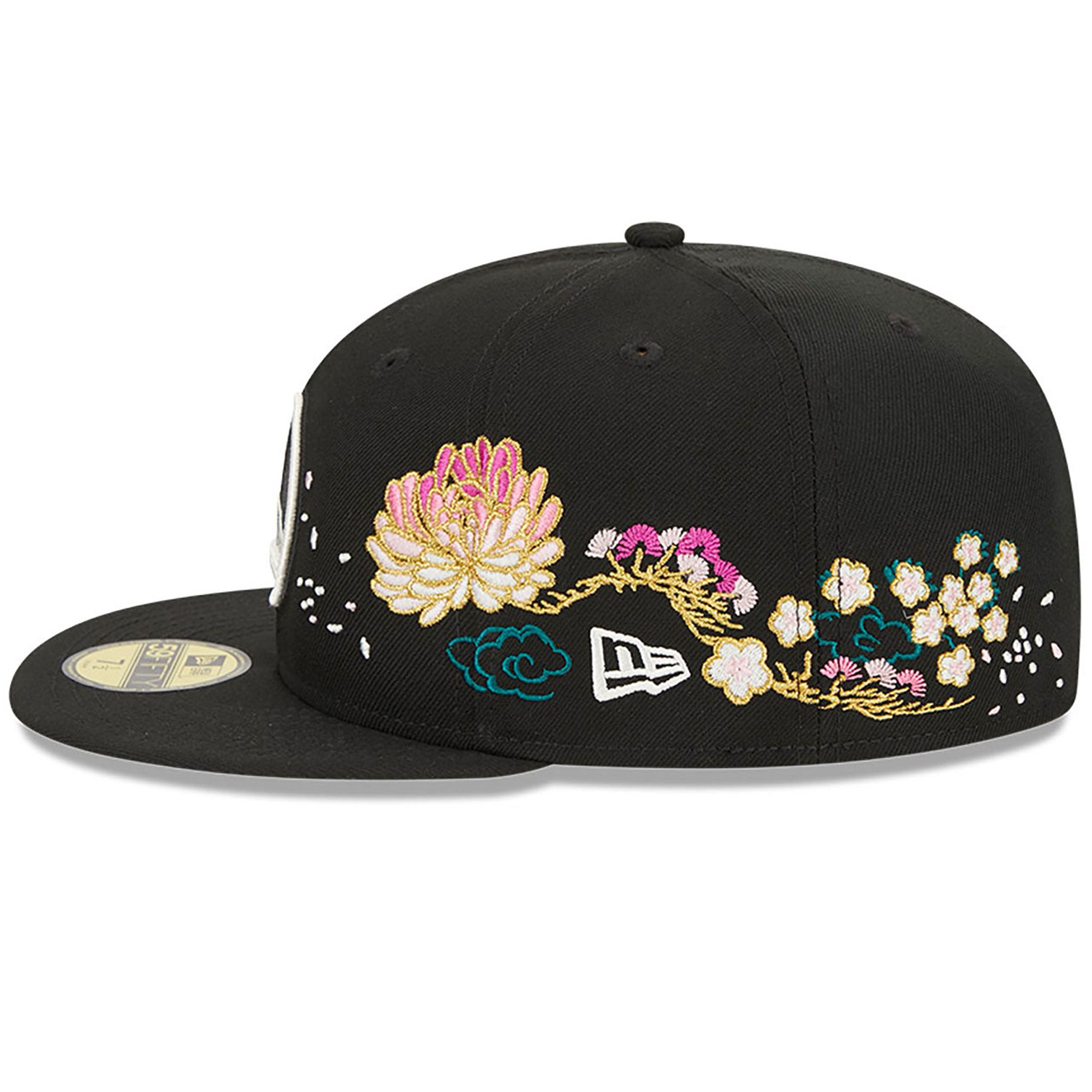 Golden State Warriors Cherry Blossom Black 59FIFTY Fitted Cap