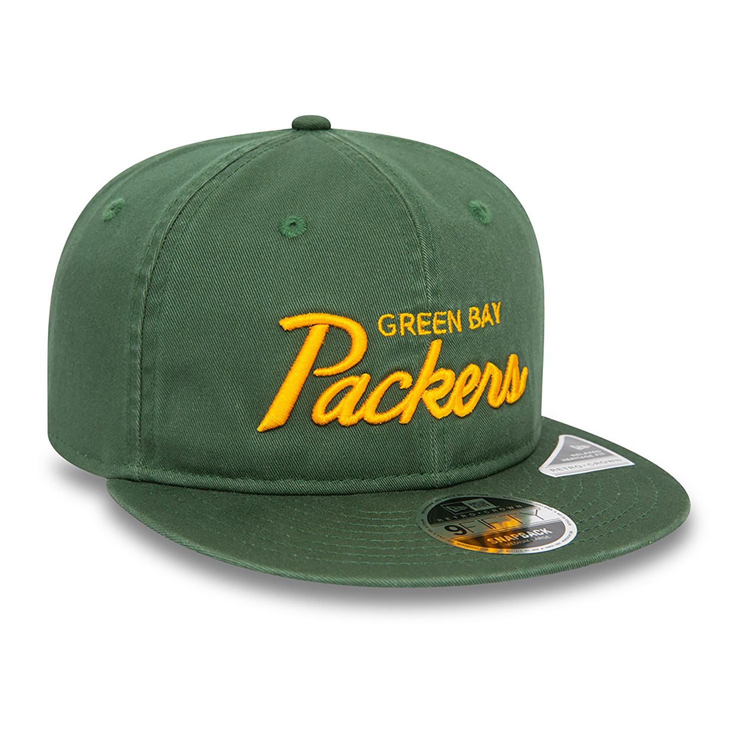 Green Bay Packers NFL Retro Green Retro Crown 9FIFTY Snapback Cap