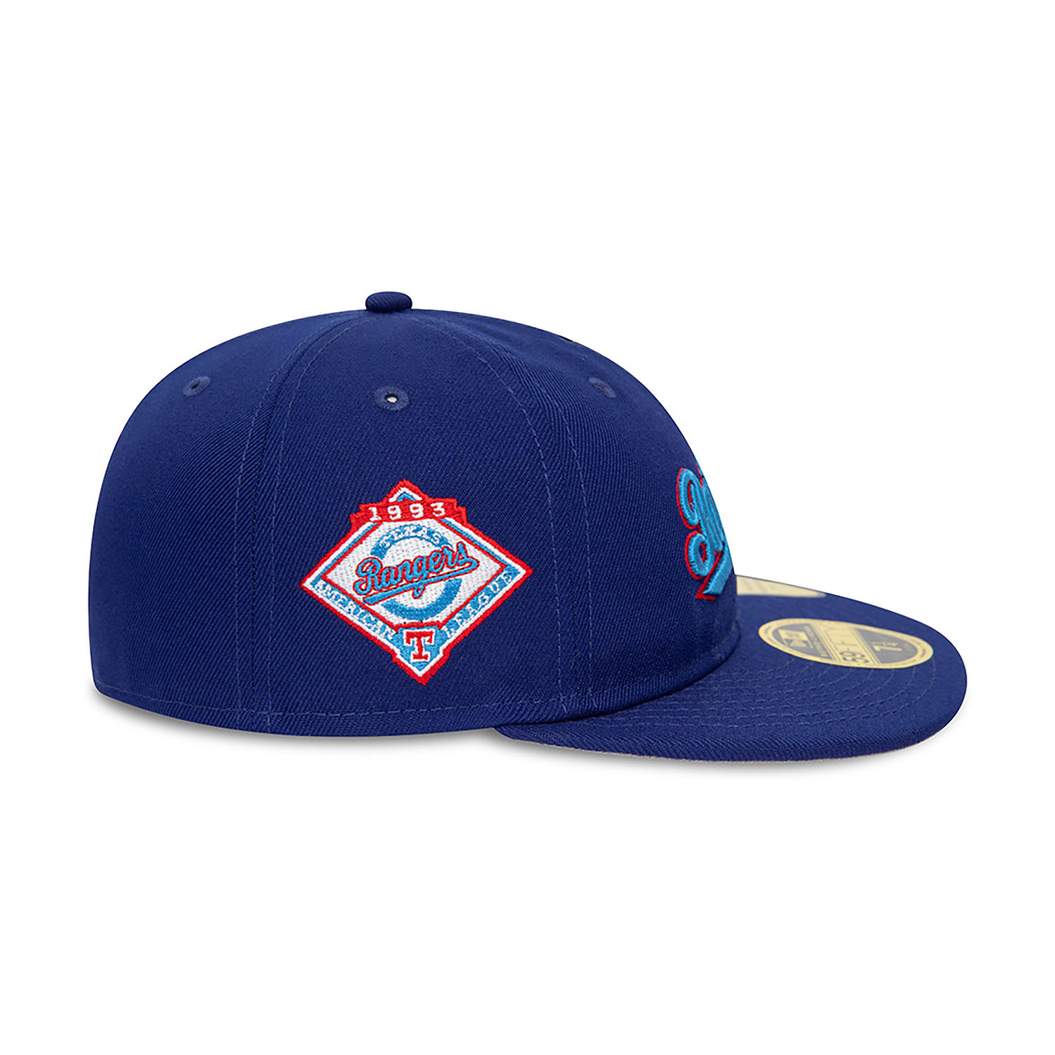 Texas Rangers MLB Cooperstown Pin Badge Blue 59FIFTY Retro Crown Fitted Cap
