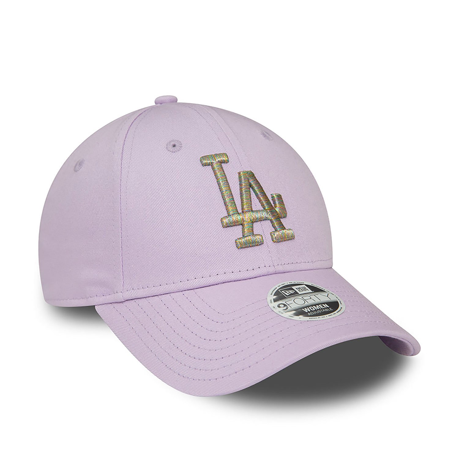 LA Dodgers Womens Metallic Logo Purple 9FORTY Adjustable Cap