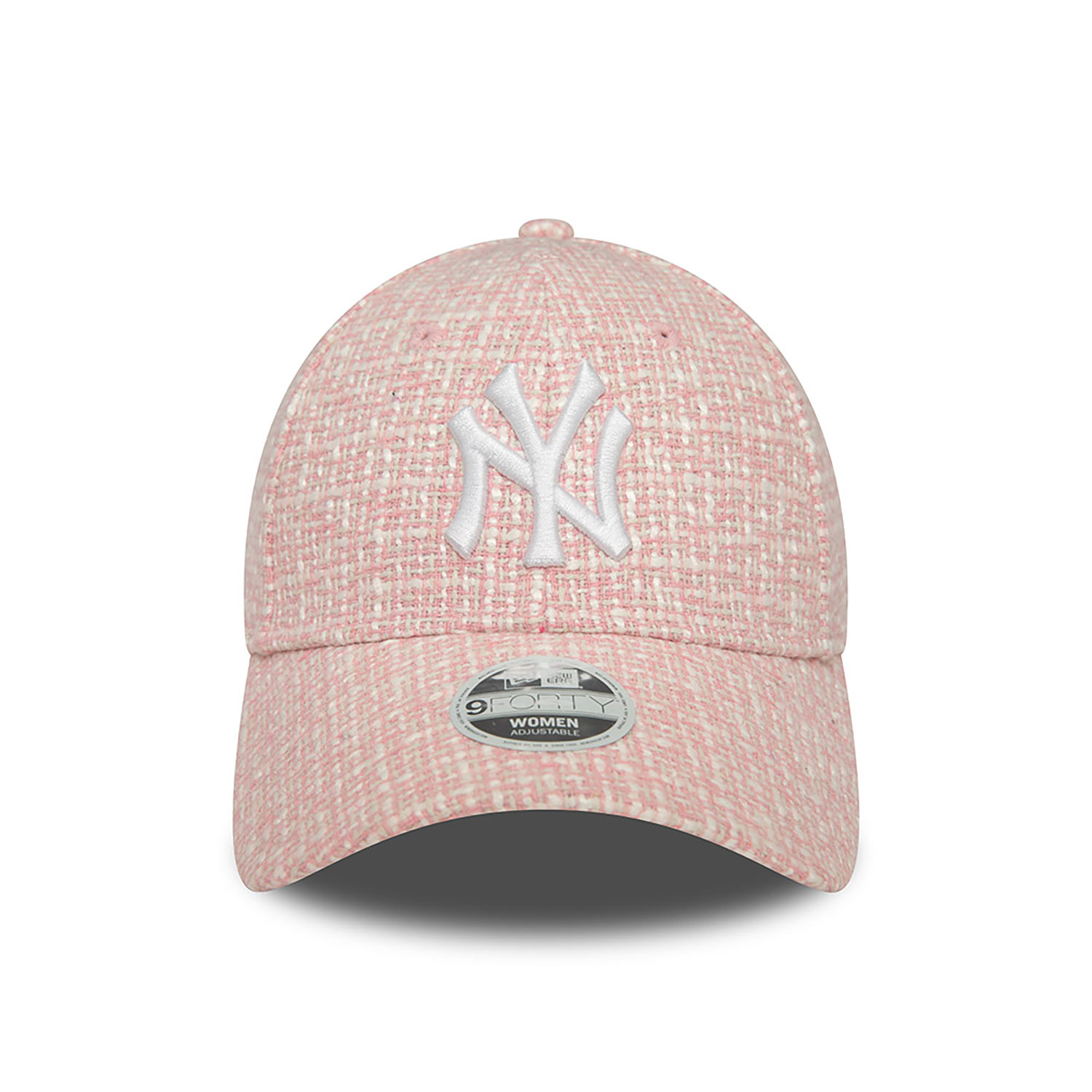 New York Yankees Womens Summer Tweed Pink 9FORTY Adjustable Cap