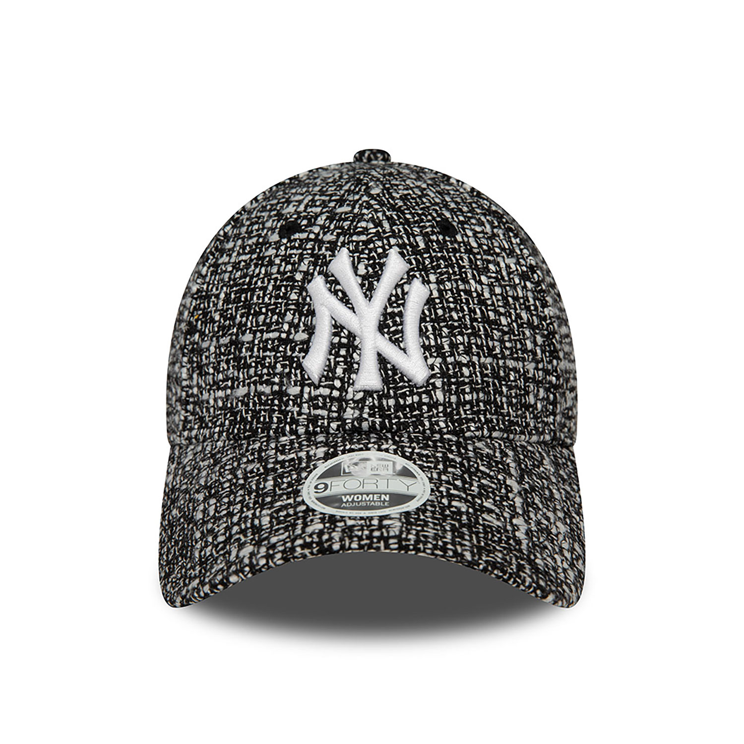 New York Yankees Womens Summer Tweed Black 9FORTY Adjustable Cap