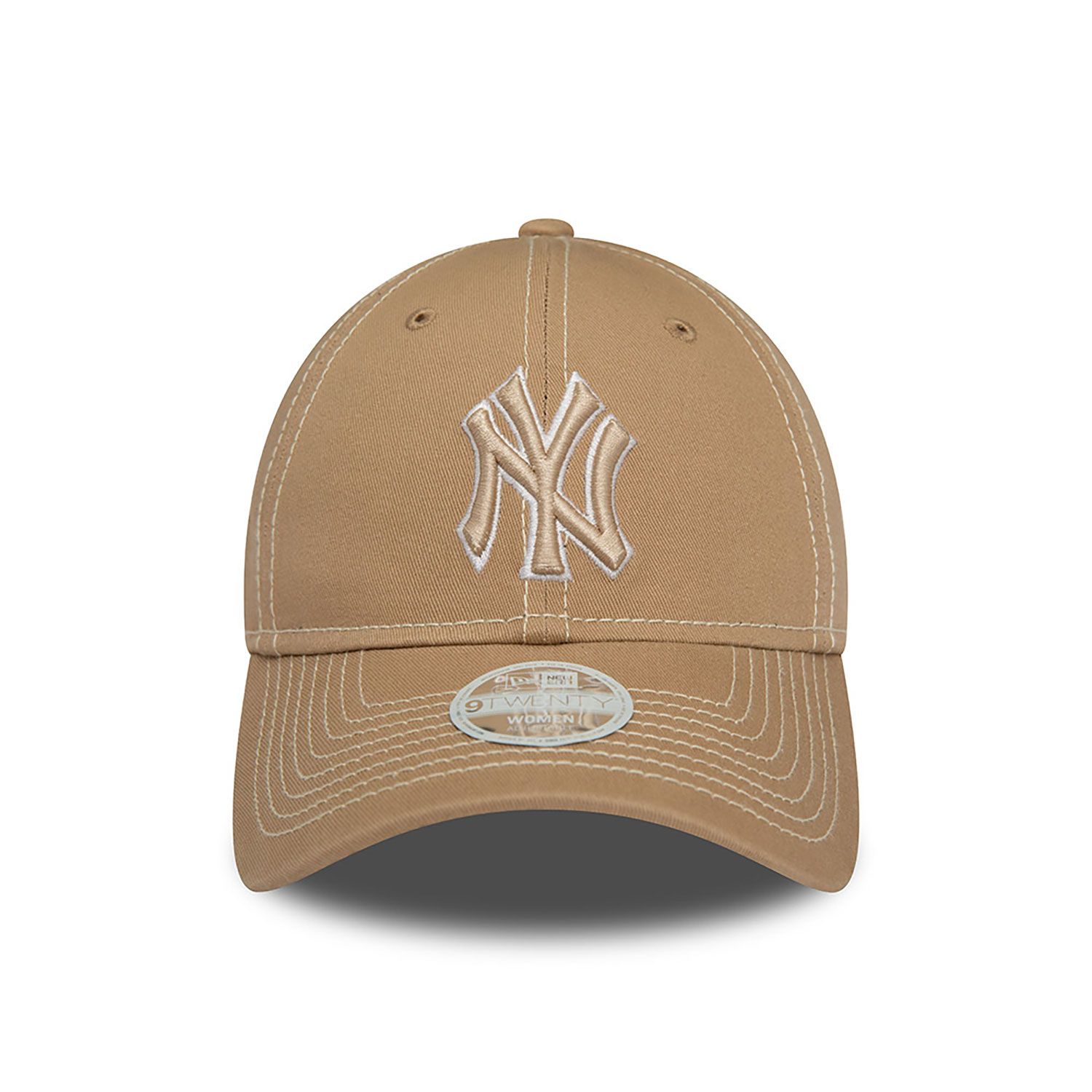 New York Yankees Womens Washed Beige 9TWENTY Adjustable Cap