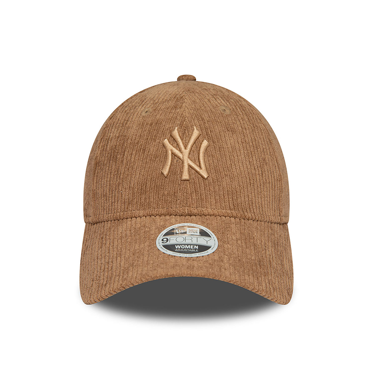 New York Yankees Womens Summer Cord Brown 9FORTY Adjustable Cap