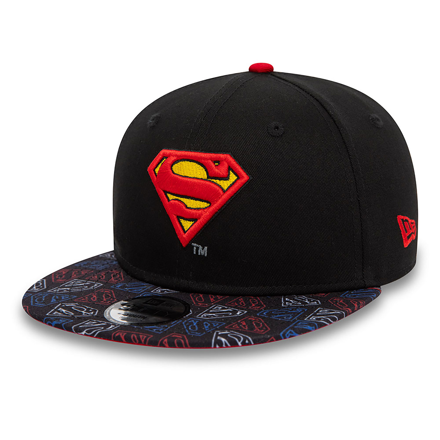 Superman Youth All Over Print Black 9FIFTY Snapback Cap