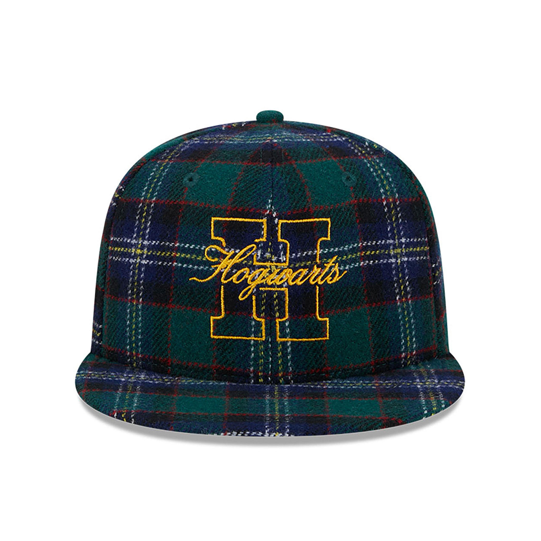 Harry Potter and the Deathly Hallows Part 2 Hogwarts Plaid Dark Green 59FIFTY Fitted Cap