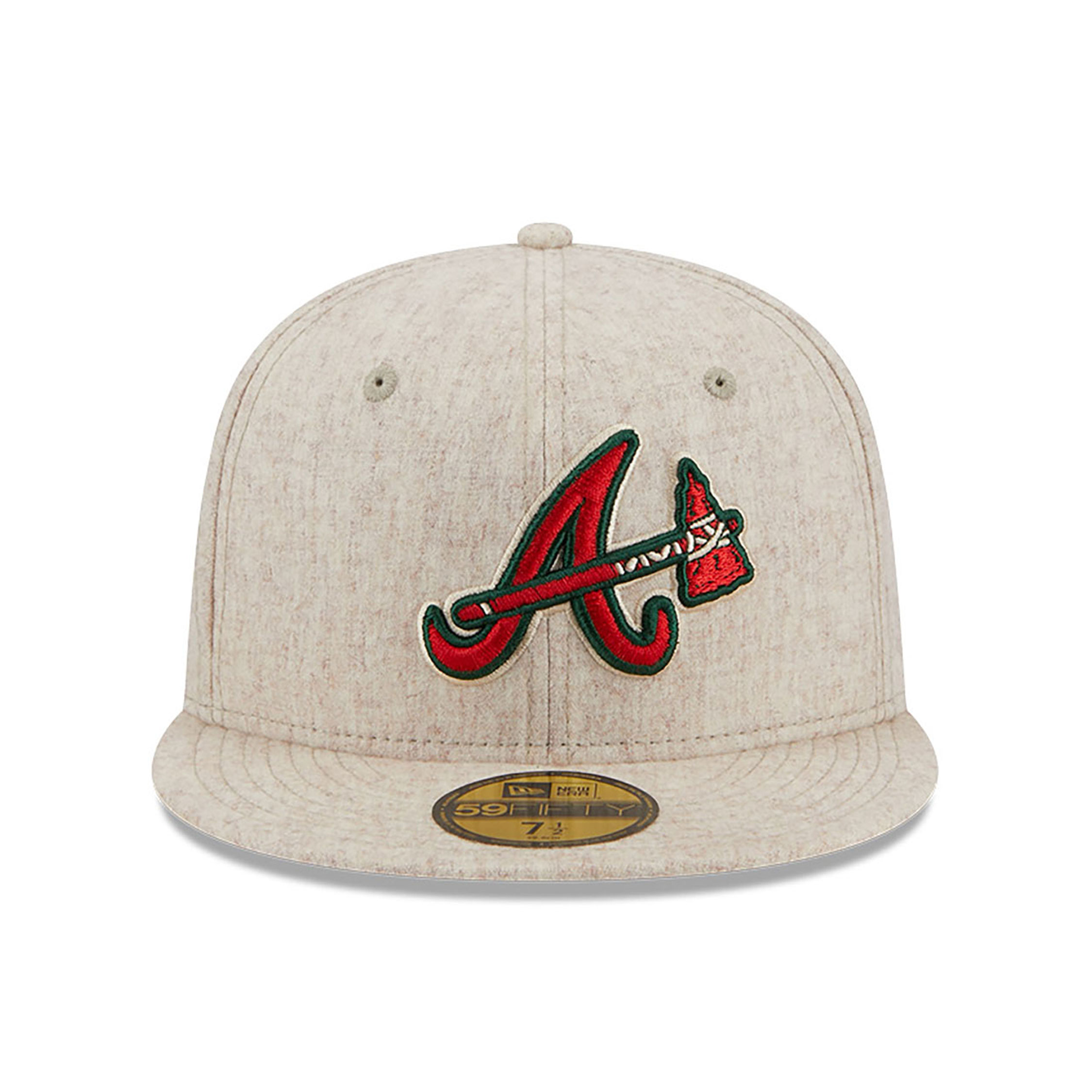 Atlanta Braves Wool Plaid Light Beige 59FIFTY Fitted Cap