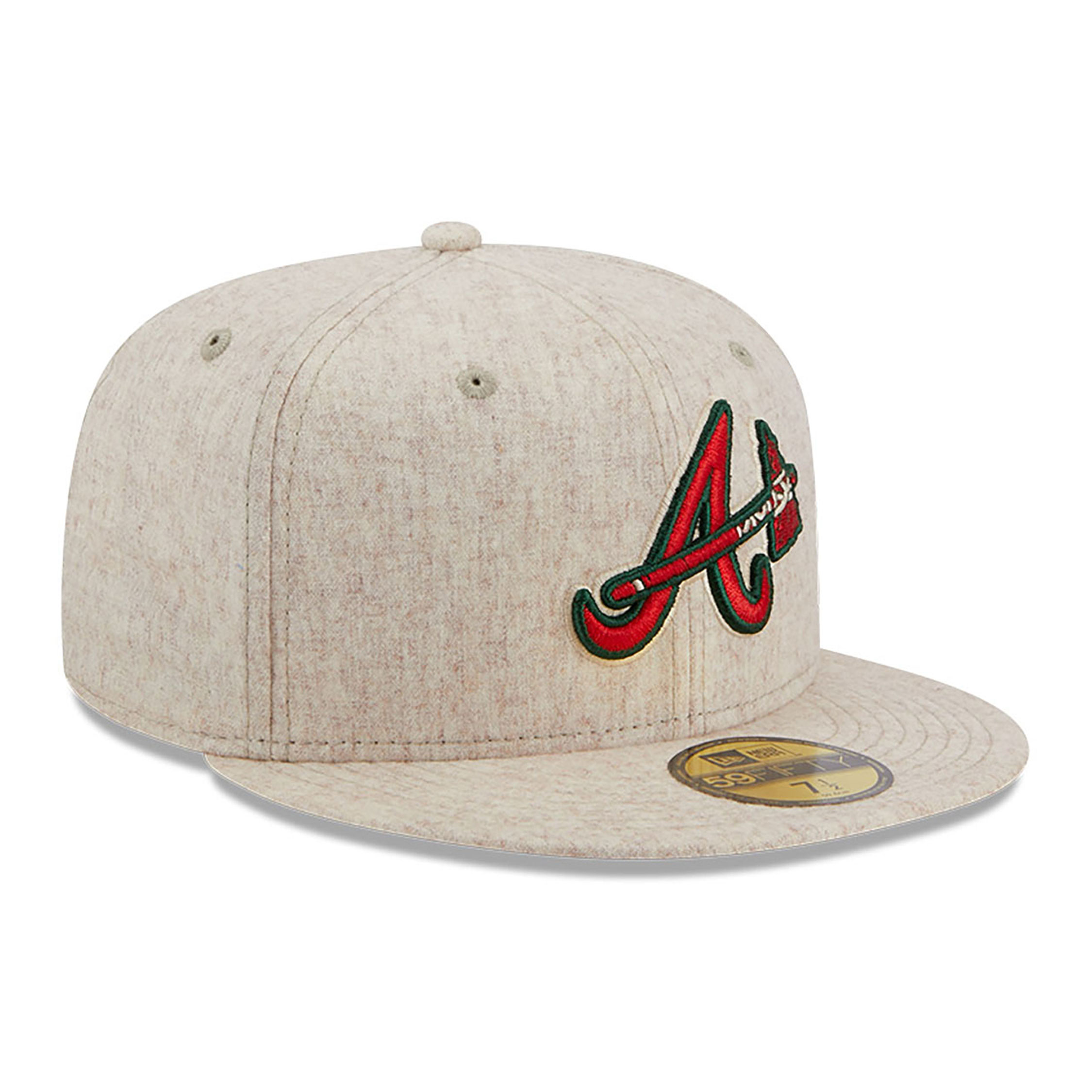 Atlanta Braves Wool Plaid Light Beige 59FIFTY Fitted Cap