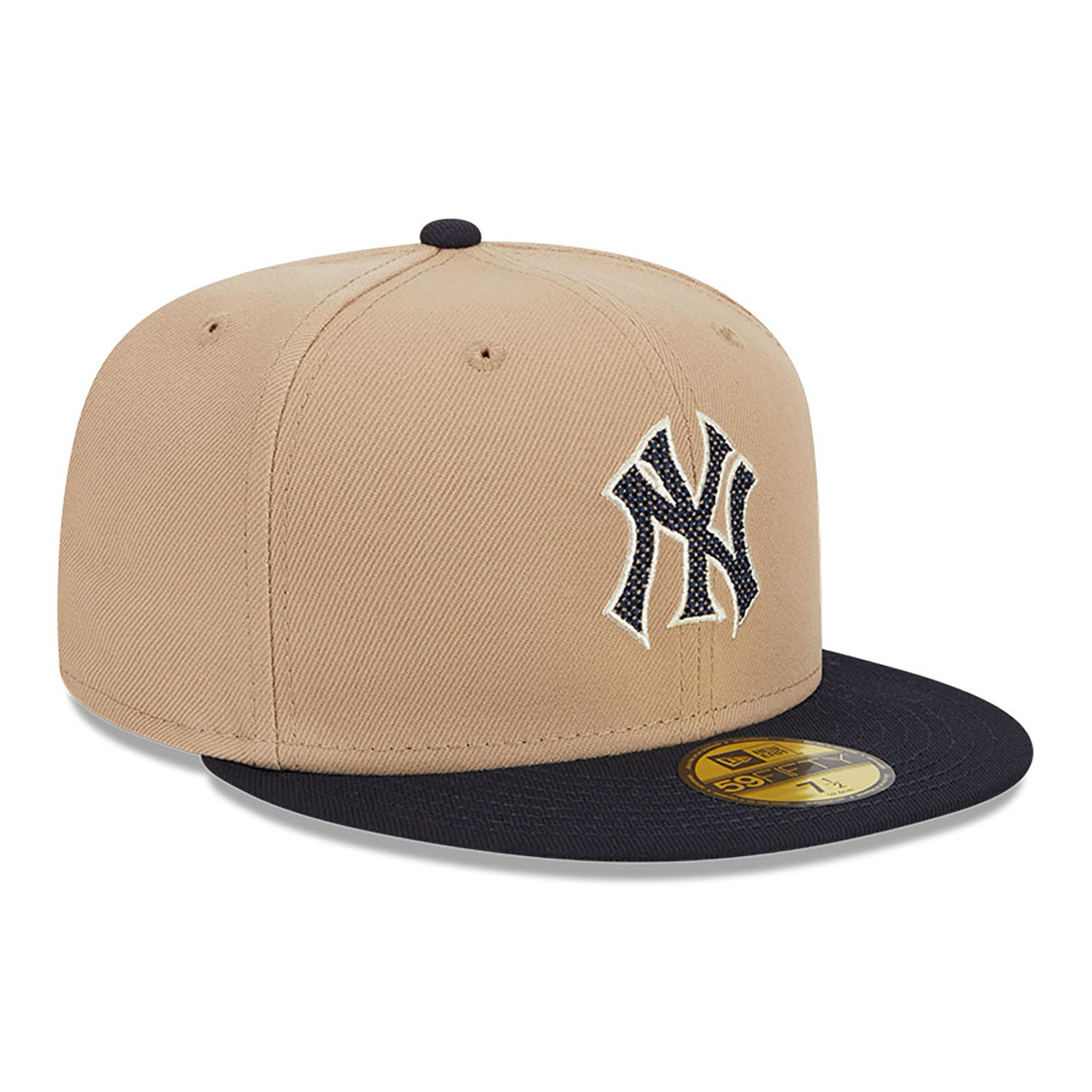 New York Yankees Needlepoint Light Beige 59FIFTY Fitted Cap