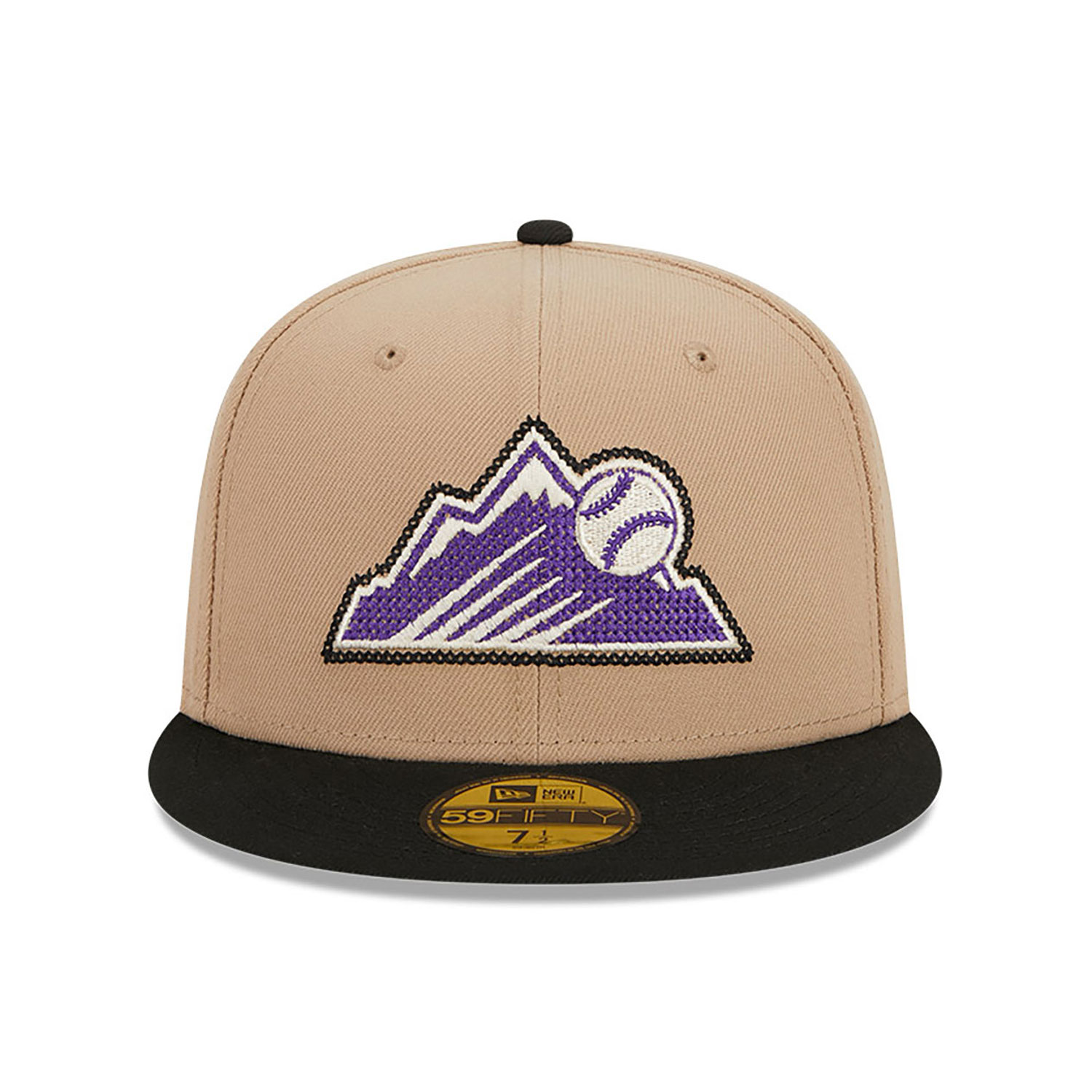 Colorado Rockies Needlepoint Light Beige 59FIFTY Fitted Cap