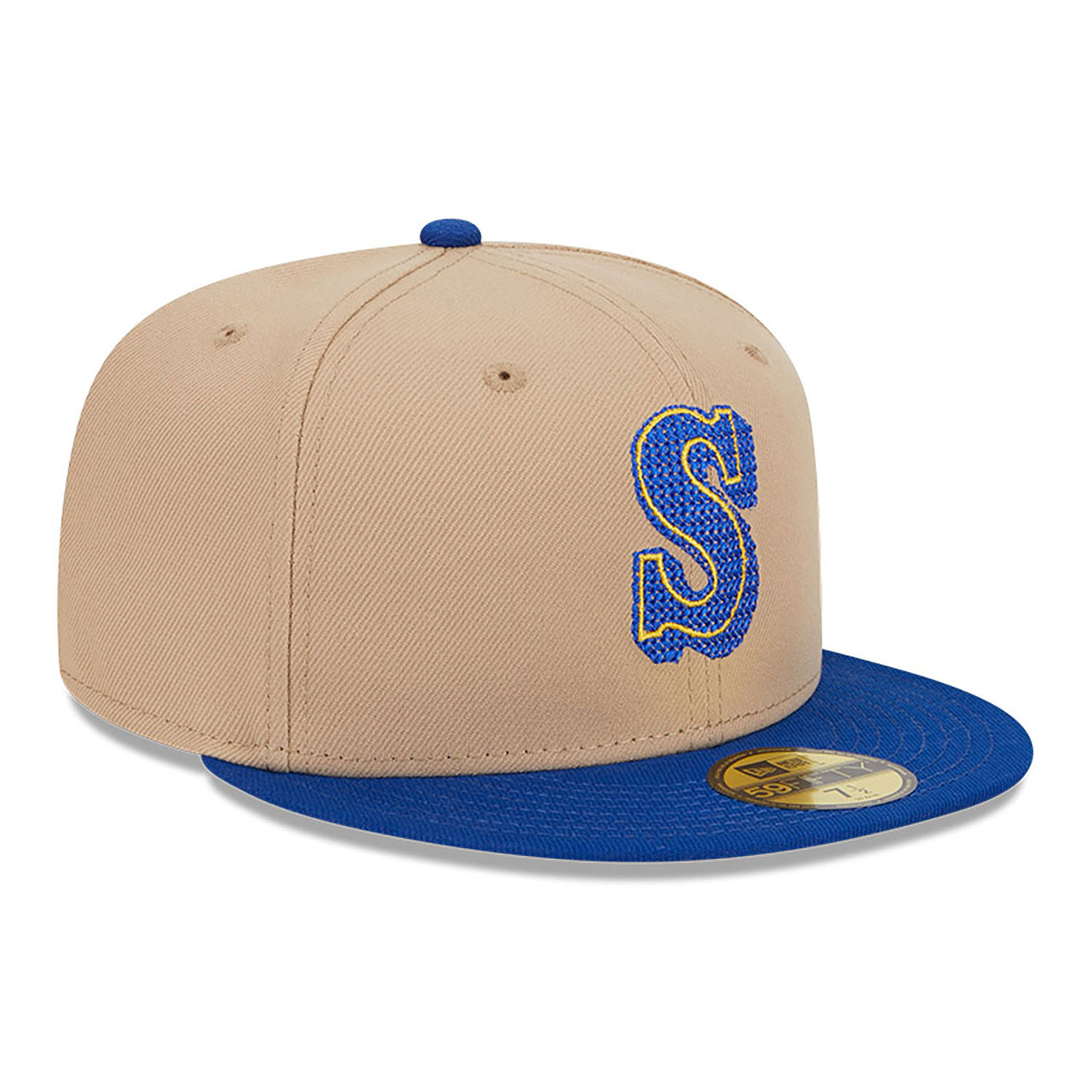 Seattle Mariners Needlepoint Light Beige 59FIFTY Fitted Cap