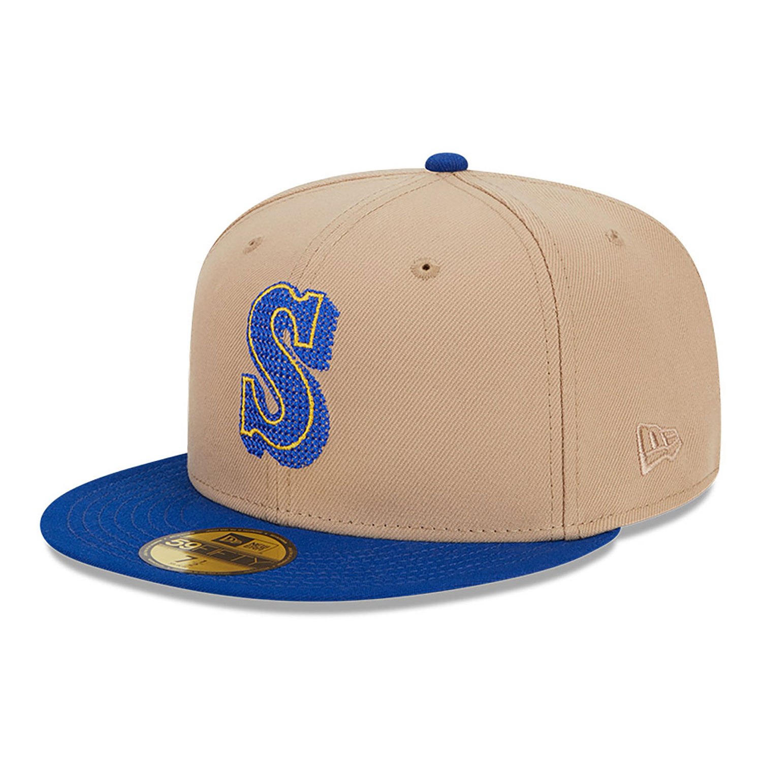 Seattle Mariners Needlepoint Light Beige 59FIFTY Fitted Cap