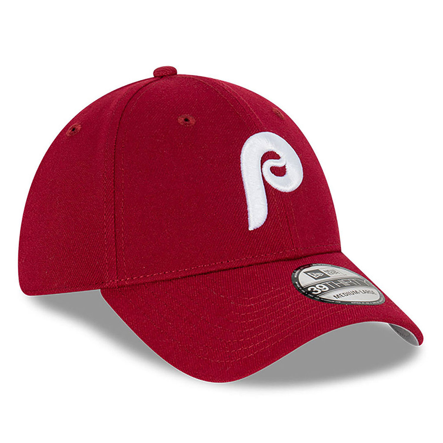 Philadelphia Phillies Cooperstown Dark Red 39THIRTY Stretch Fit Cap