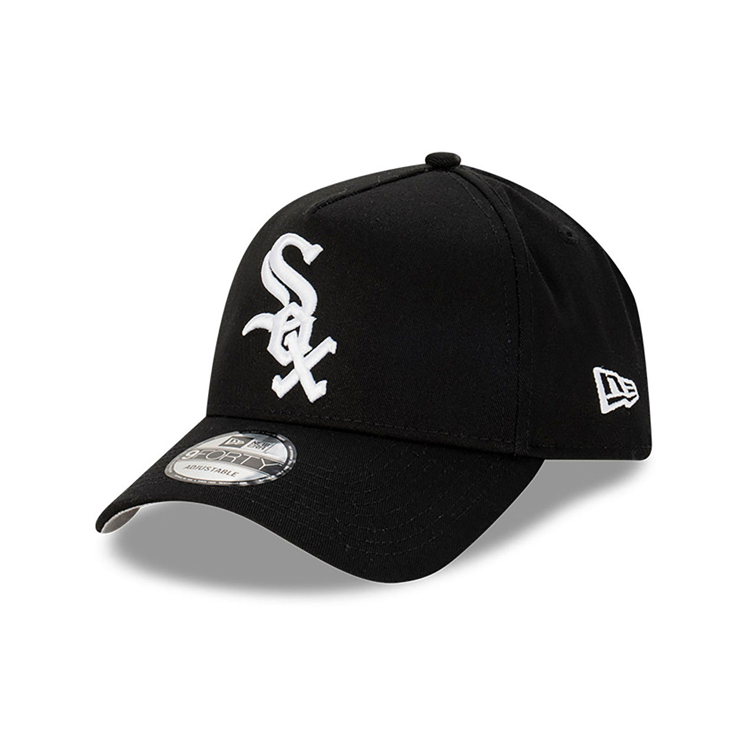 Chicago White Sox Oversized Logo Black 9FORTY A-Frame Cap