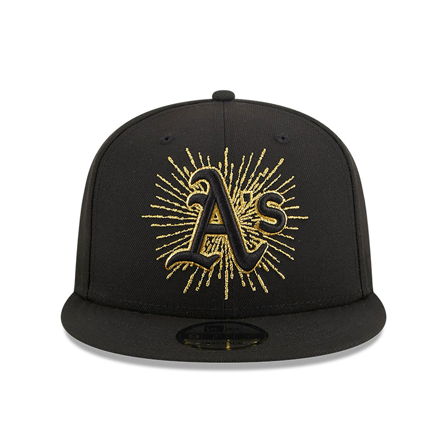 Oakland Athletics Metallic Logo Black 9FIFTY Snapback Cap