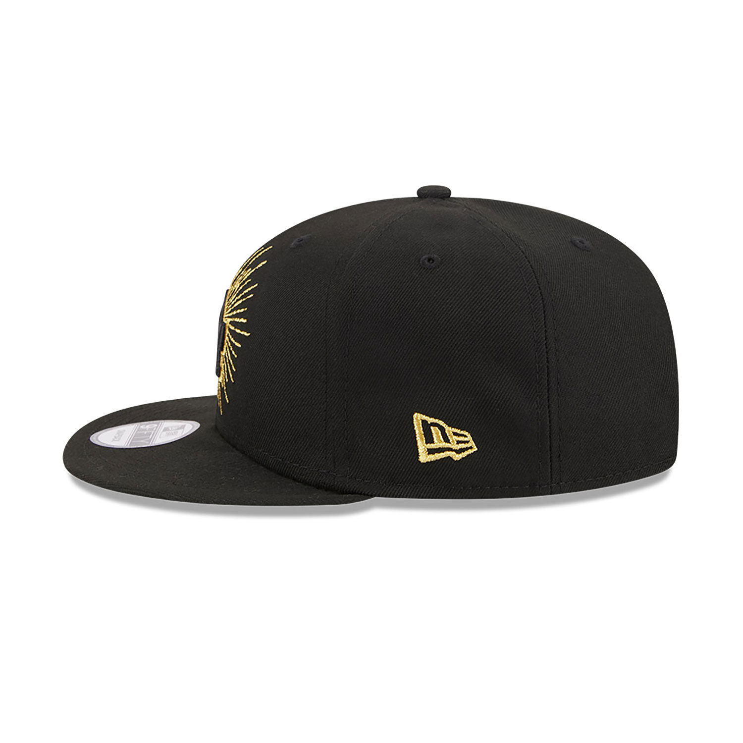 LA Dodgers Metallic Logo Black 9FIFTY Snapback Cap