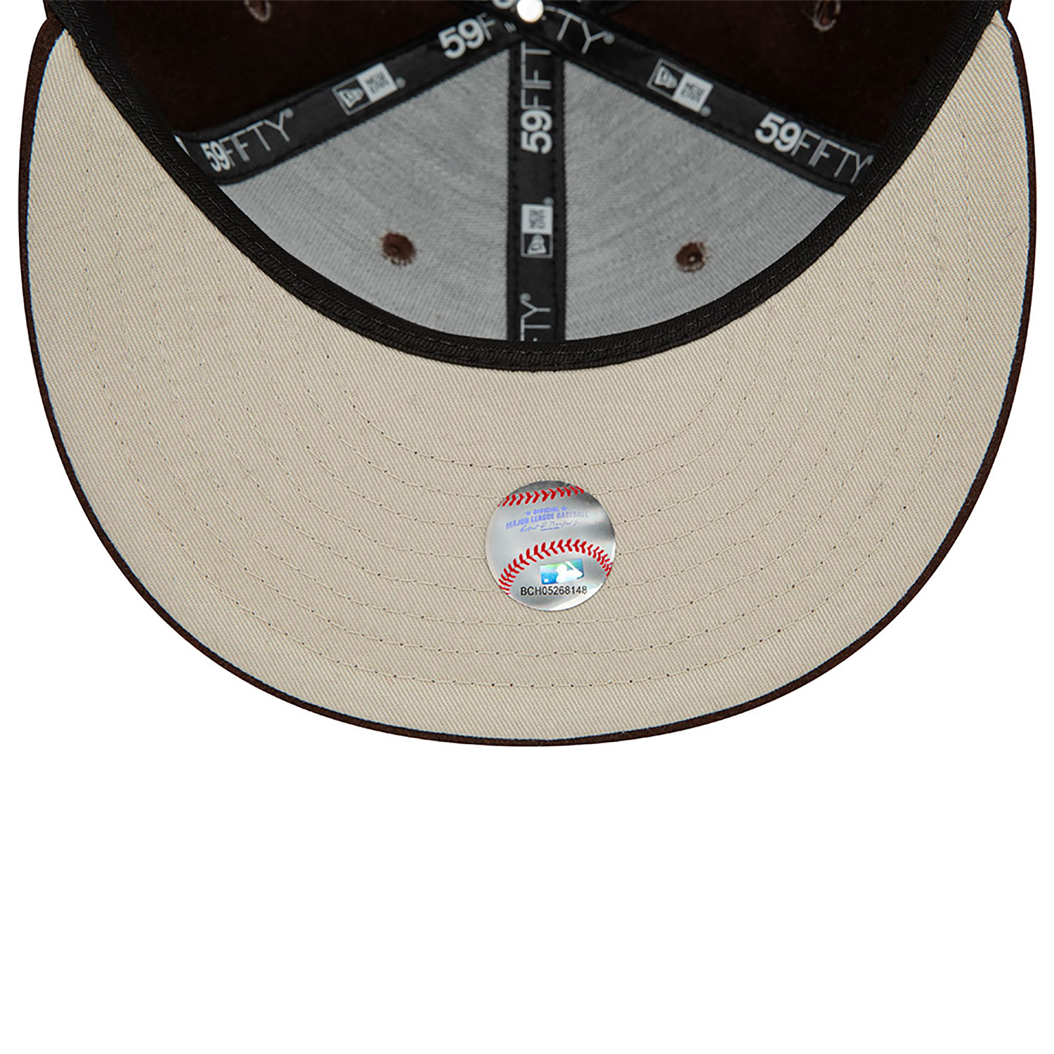 Chicago White Sox Team Piping Wool Dark Brown 59FIFTY Fitted Cap