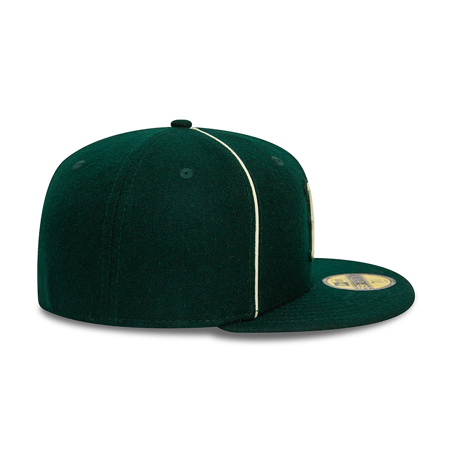 Boston Red Sox Team Piping Wool Dark Green 59FIFTY Fitted Cap
