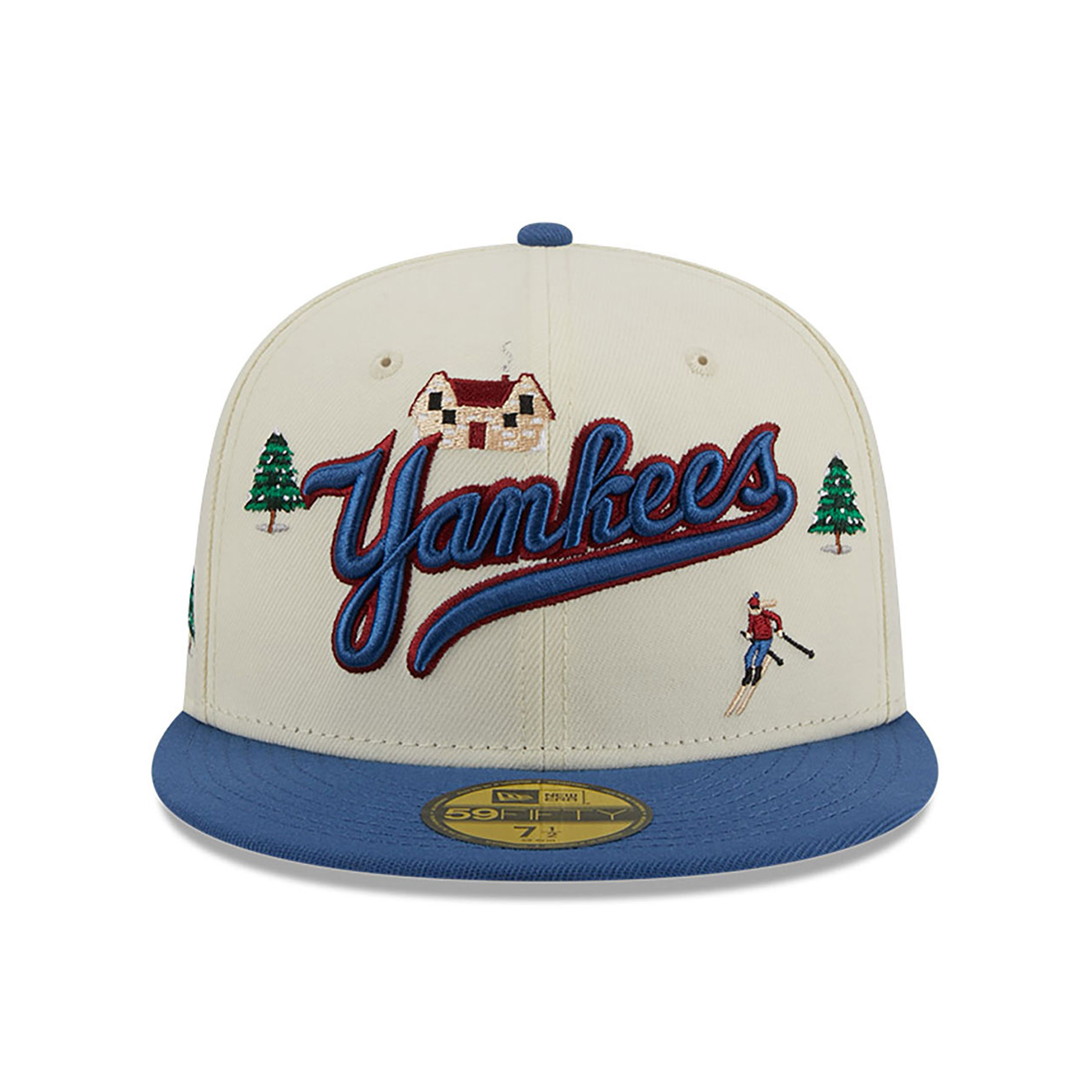New York Yankees Snowboard Off White 59FIFTY Fitted Cap
