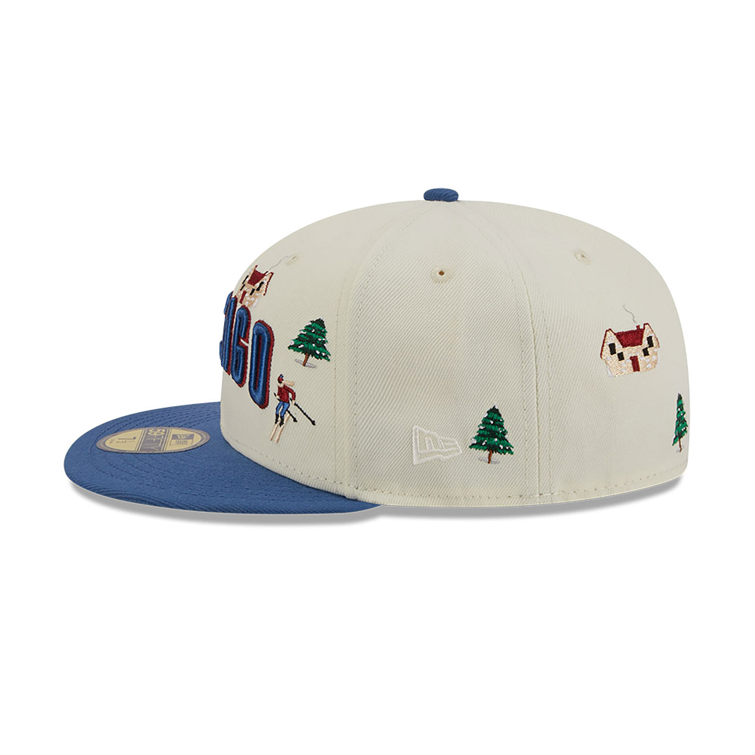 Chicago Cubs Snowboard Off White 59FIFTY Fitted Cap